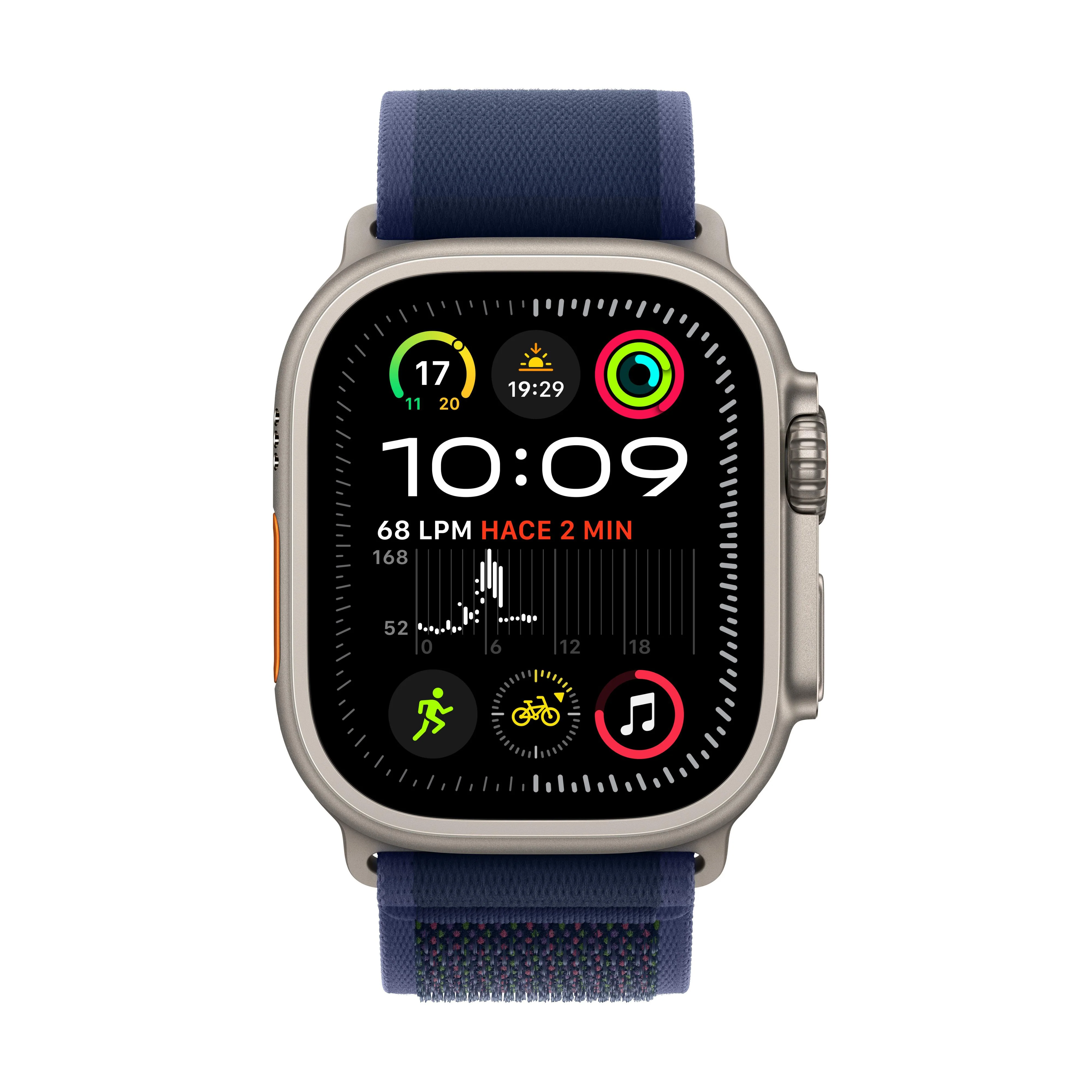 Apple Watch Ultra 2 (GPS + Cellular) - Caja de titanio natural de 49 mm - Correa Loop Trail azul - Talla S/M - Image 2