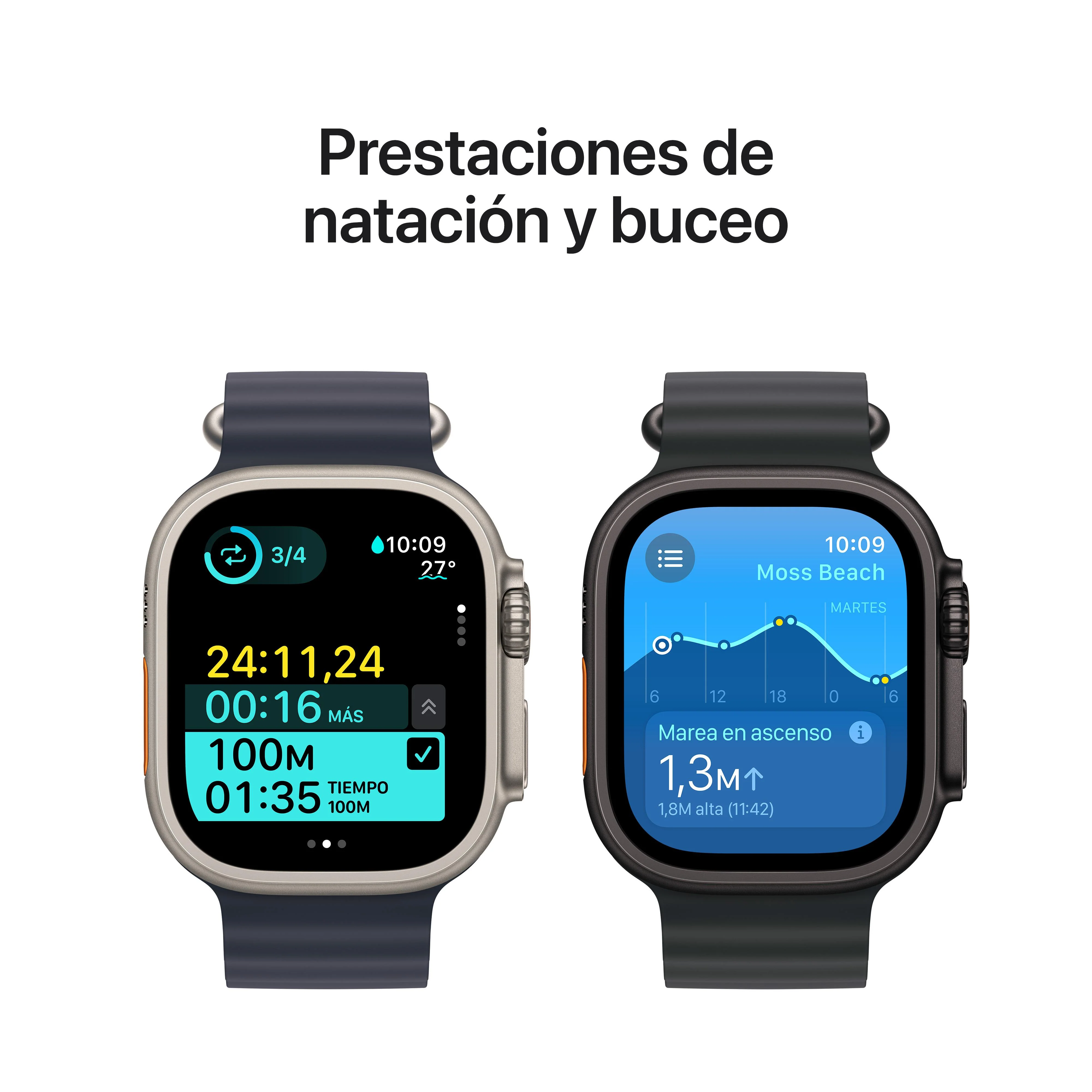 Apple Watch Ultra 2 (GPS + Cellular) - Caja de titanio natural de 49 mm - Correa Loop Trail azul - Talla S/M - Image 5