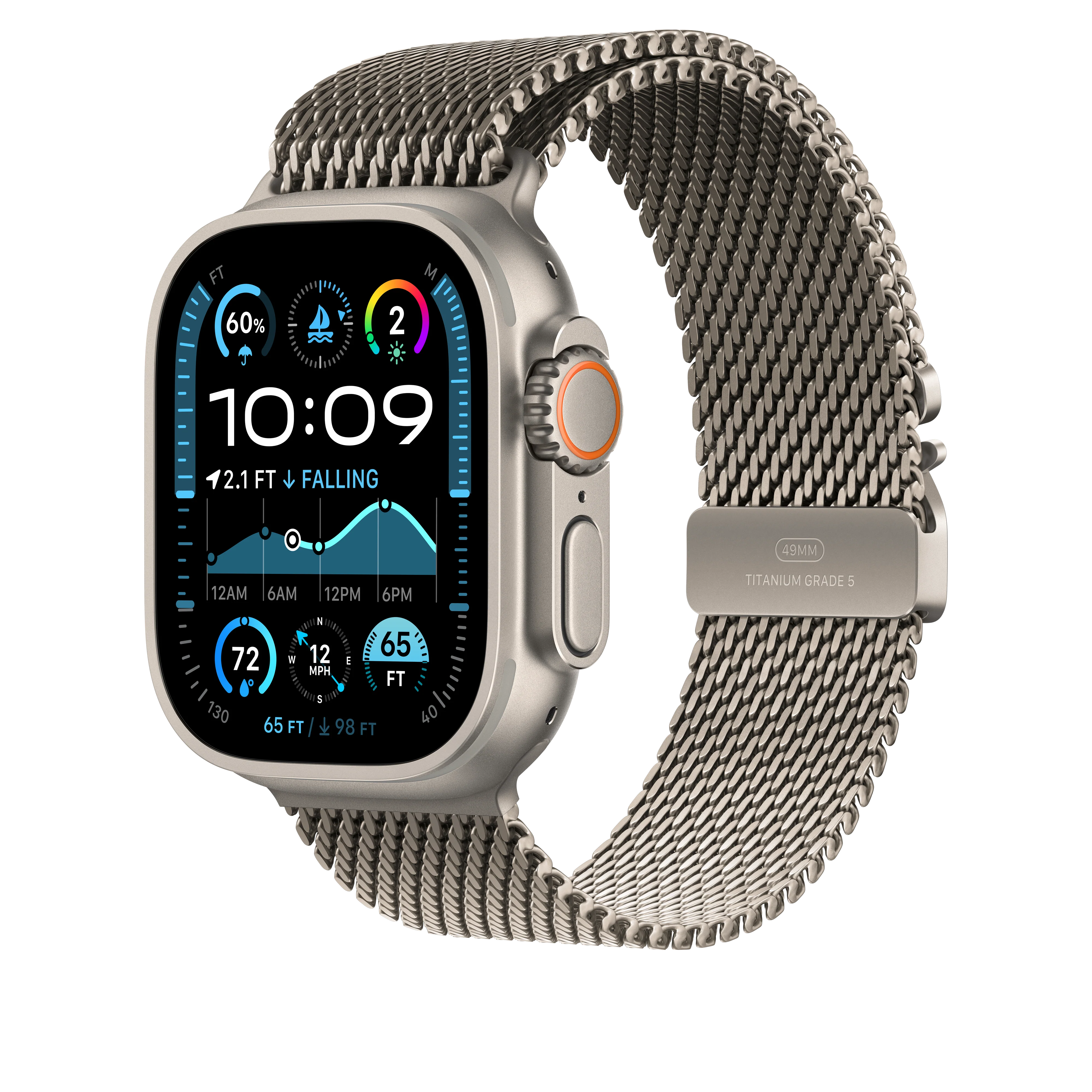 Pulsera Milanese Loop en titanio natural (49 mm) - Talla M - Image 2