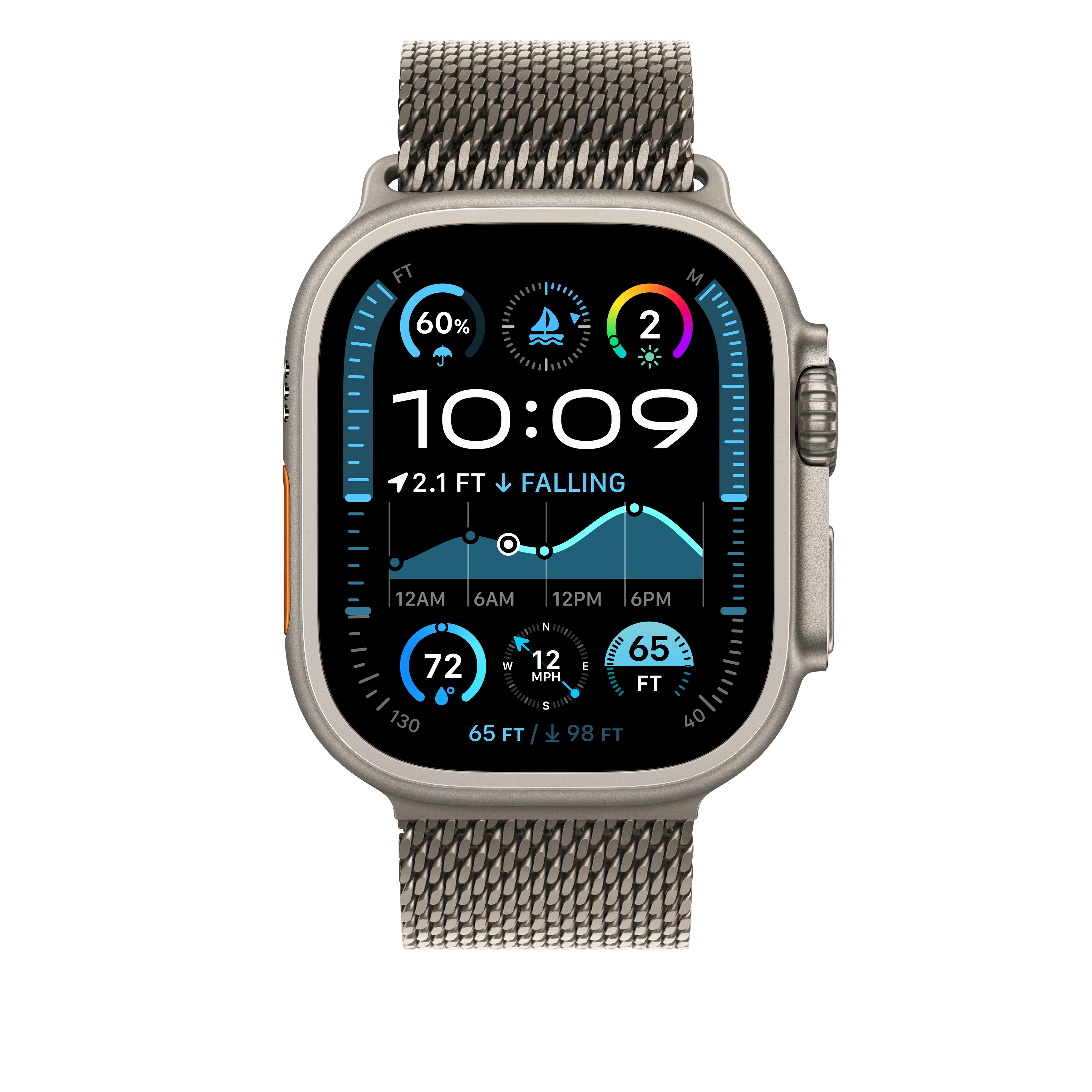 Pulsera Milanese Loop en titanio natural (49 mm) - Talla L - Image 3