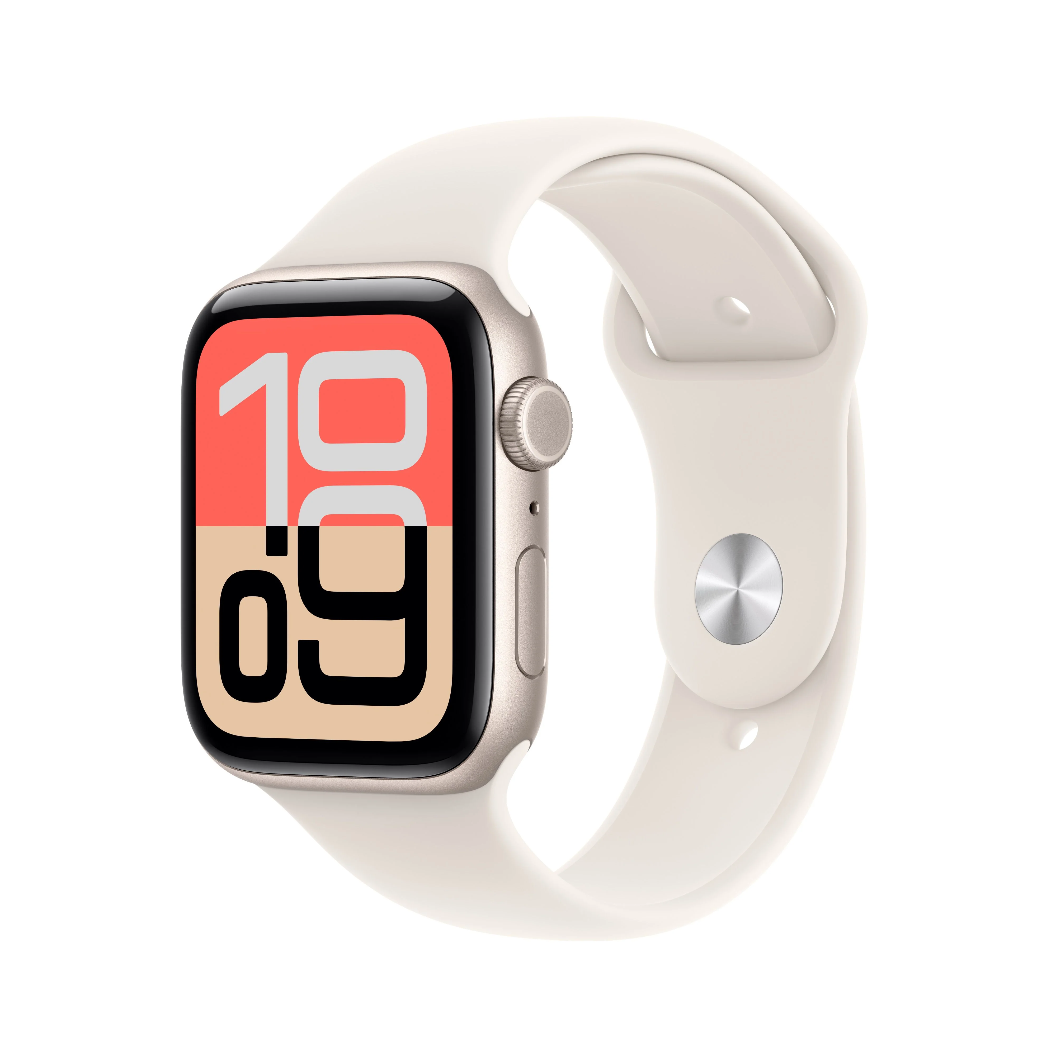 Apple Watch SE 3 (GPS + Cellular) - Caja de aluminio en blanco estrella de 44 mm - Correa deportiva blanco estrella - Talla M/L