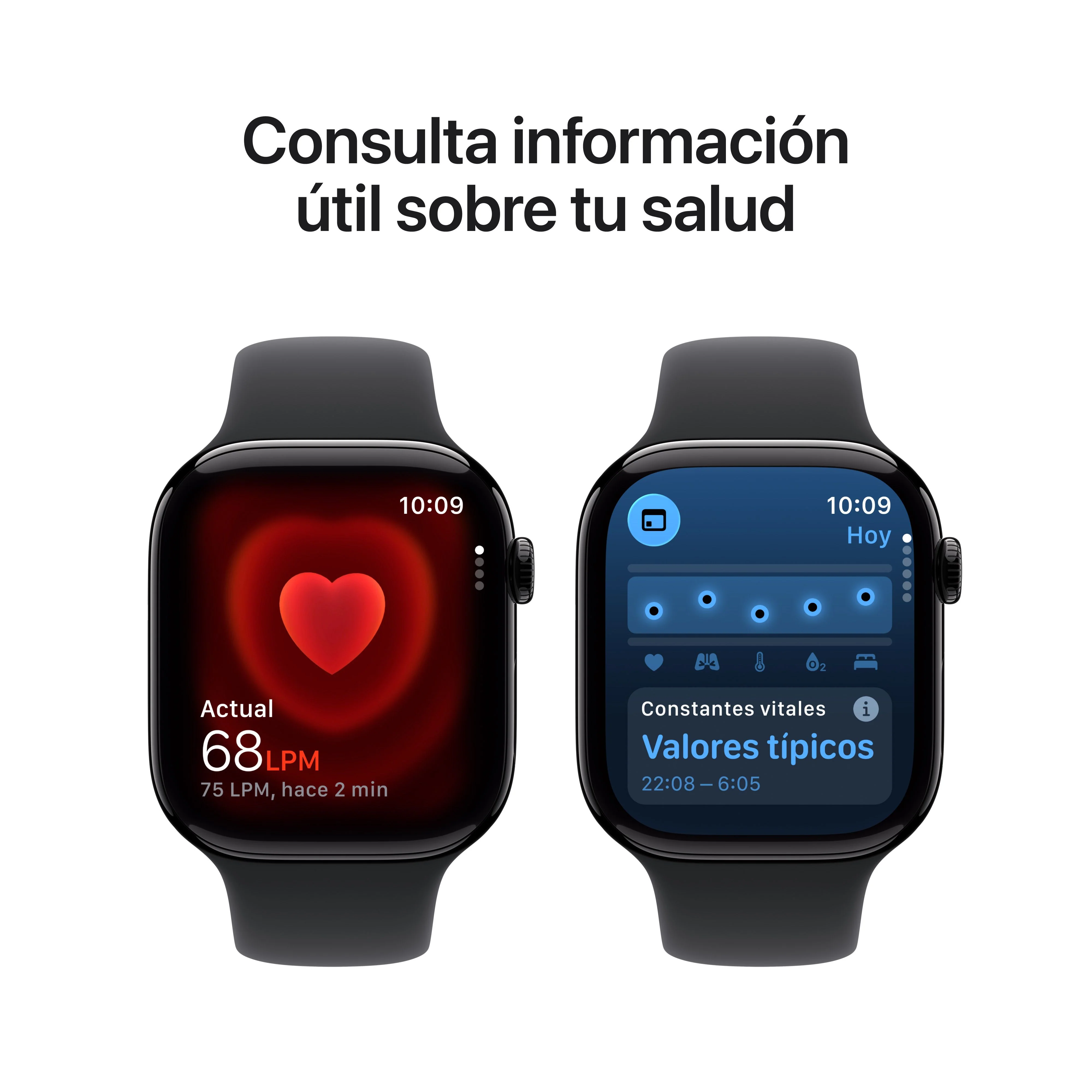 Apple Watch Series 11 (GPS) - Caja de aluminio en negro azabache de 46 mm - Correa deportiva negra - Talla S/M - Image 5