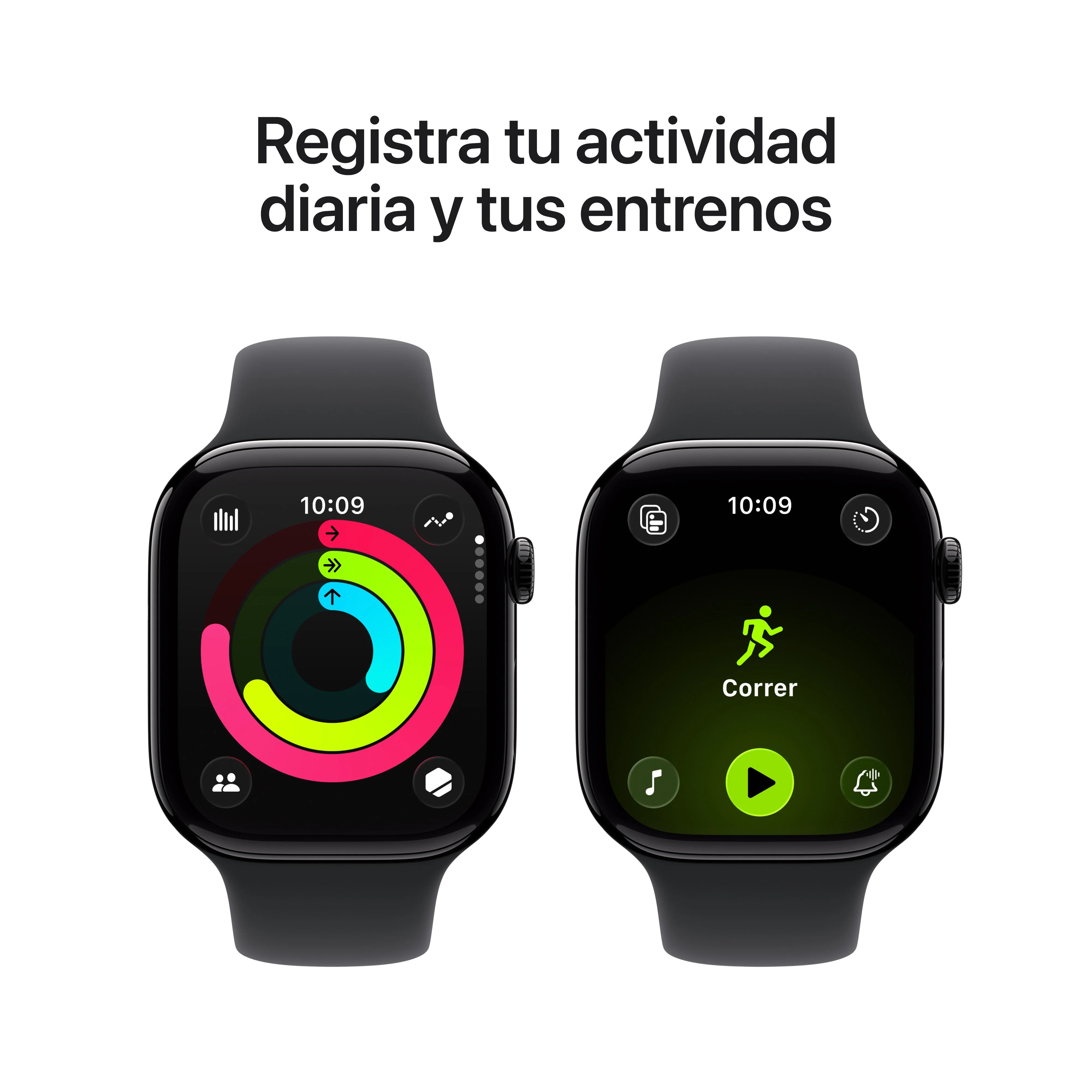 Apple Watch Series 11 (GPS) - Caja de aluminio en negro azabache de 46 mm - Correa deportiva negra - Talla M/L - Image 4