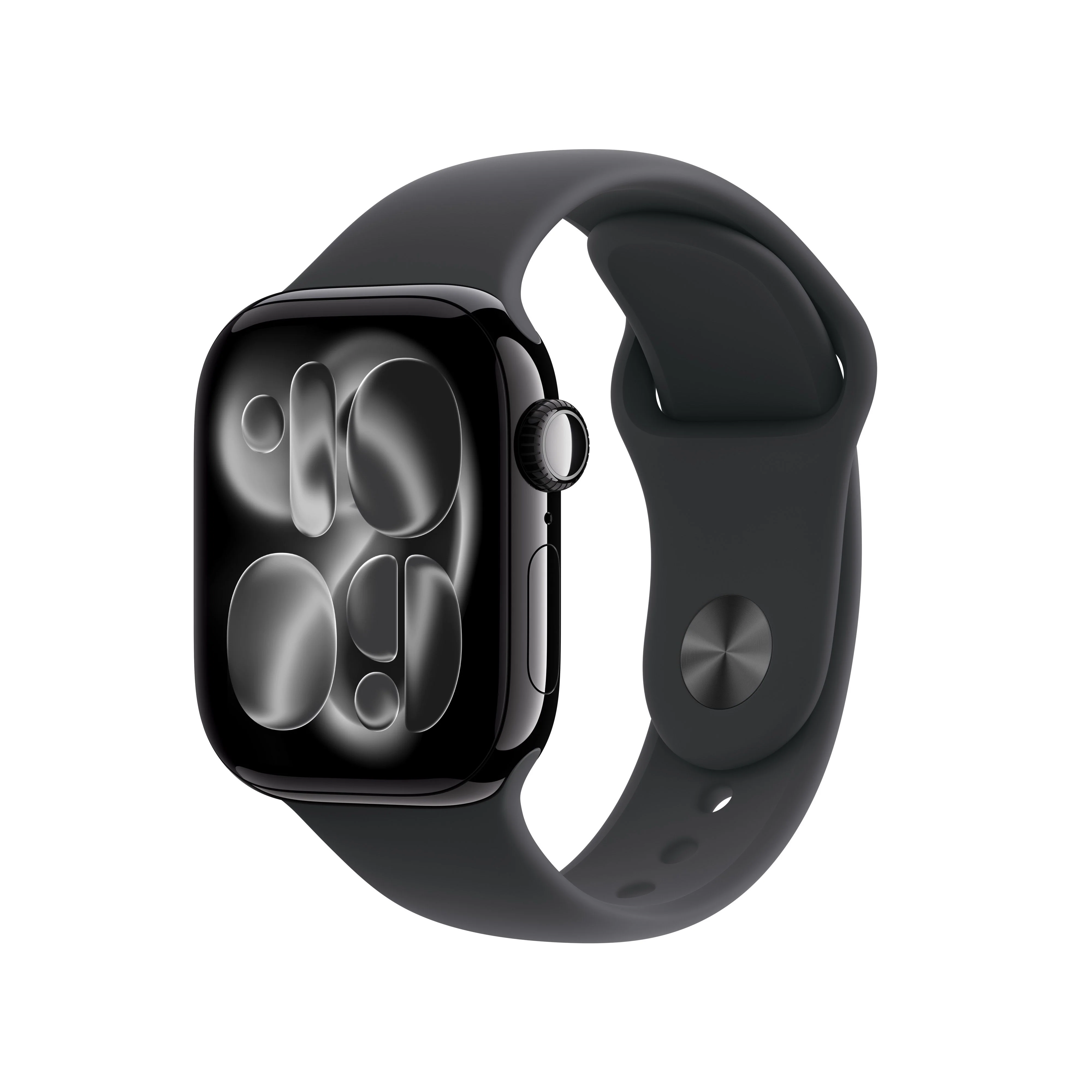 Apple Watch Series 11 (GPS + Cellular) - Caja de aluminio en negro azabache de 42 mm - Correa deportiva negra - Talla M/L