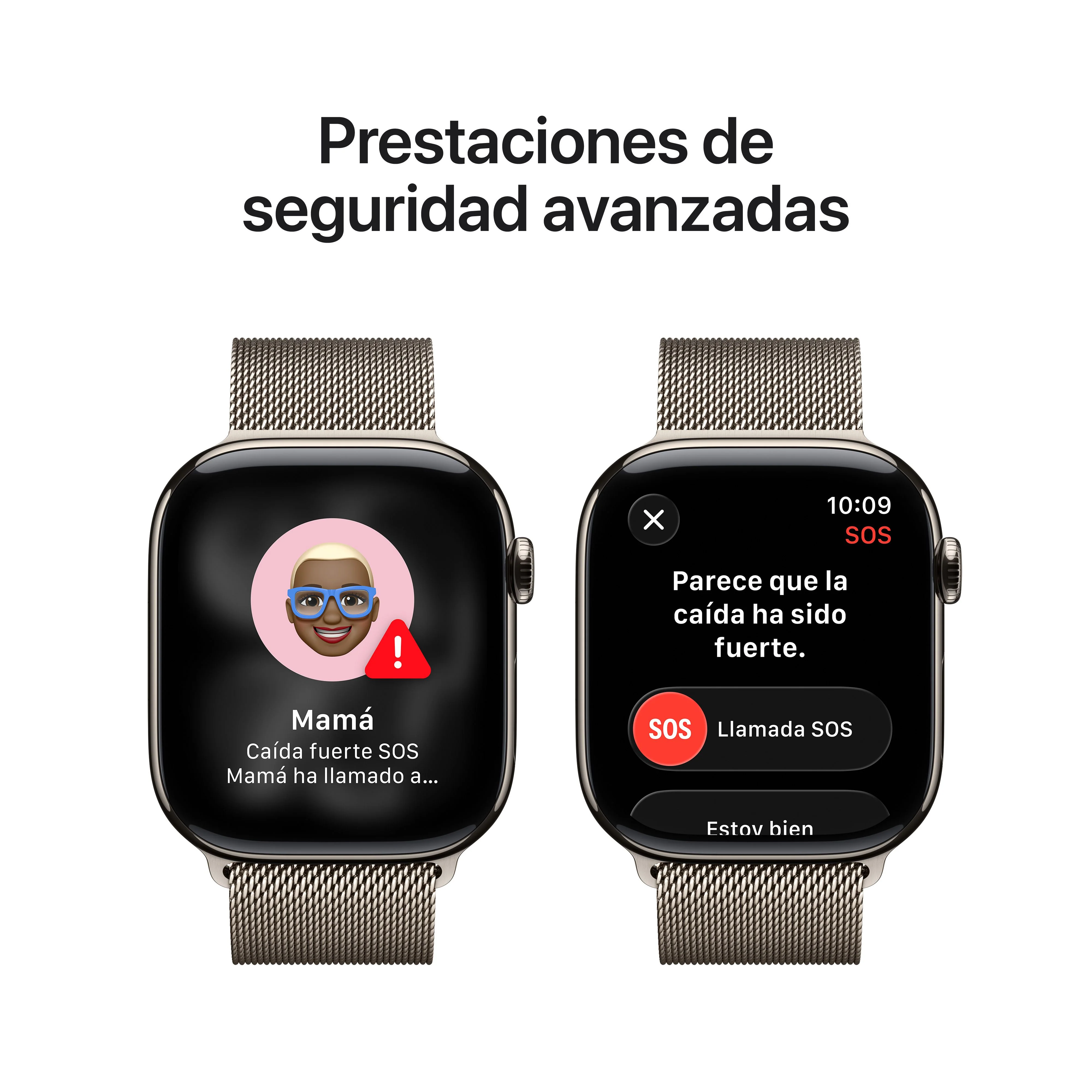 Apple Watch Series 11 (GPS + Cellular) - Caja de titanio natural de 46 mm - Pulsera Milanese Loop en color natural - Talla M/L - Image 6
