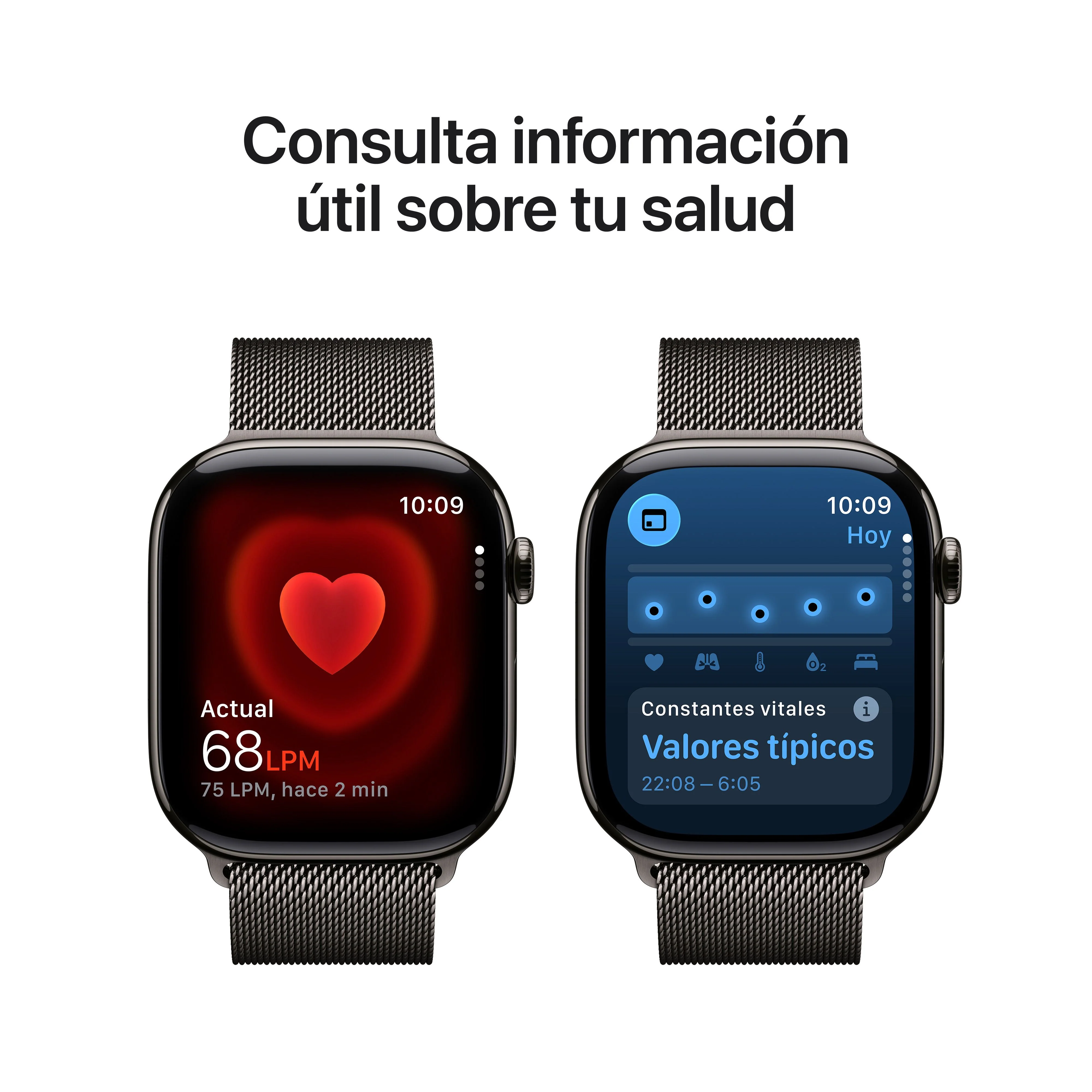 Apple Watch Series 11 (GPS + Cellular) - Caja de titanio en color pizarra de 46 mm - Pulsera Milanese Loop en color pizarra - Talla S/M - Image 5