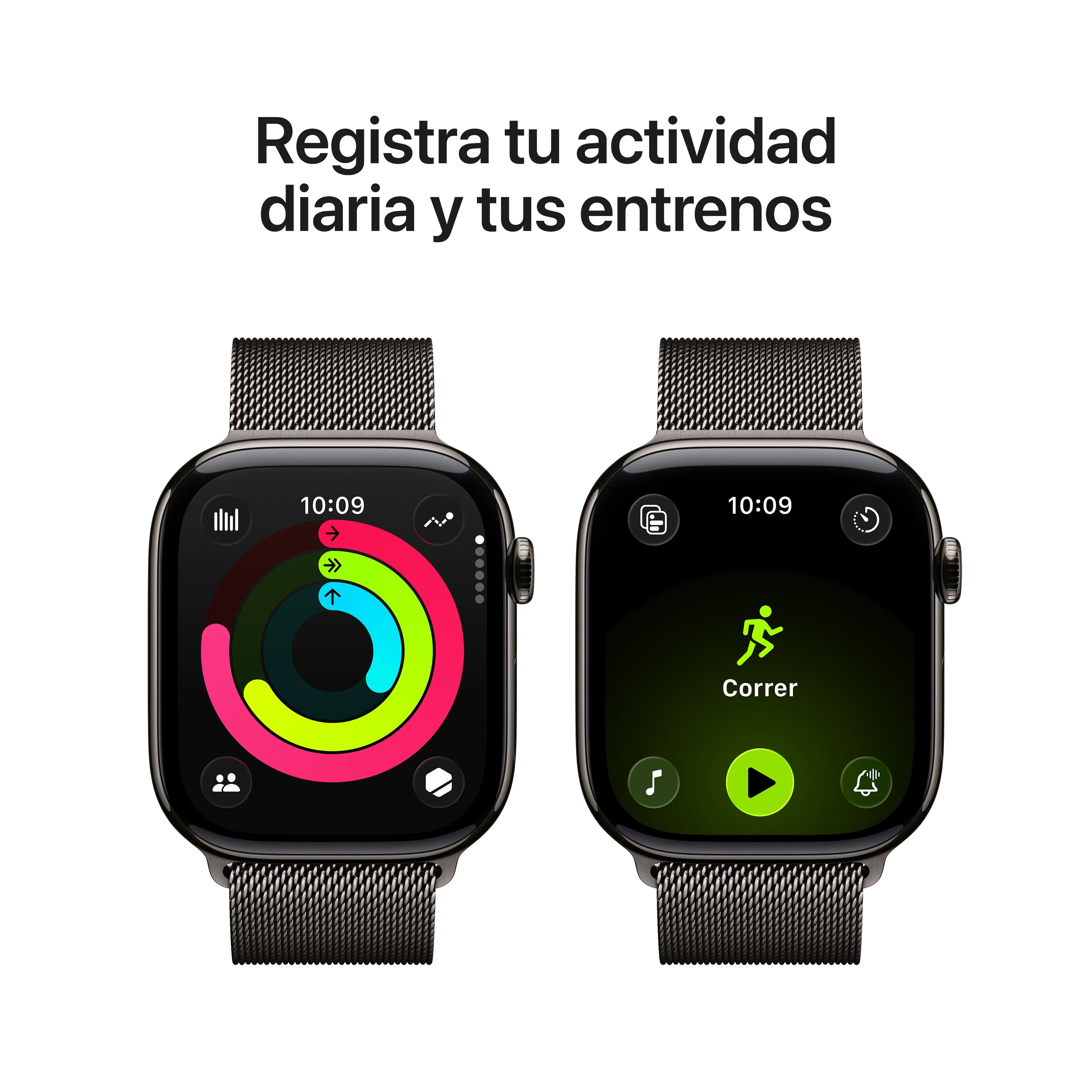Apple Watch Series 11 (GPS + Cellular) - Caja de titanio en color pizarra de 46 mm - Pulsera Milanese Loop en color pizarra - Talla M/L - Image 4
