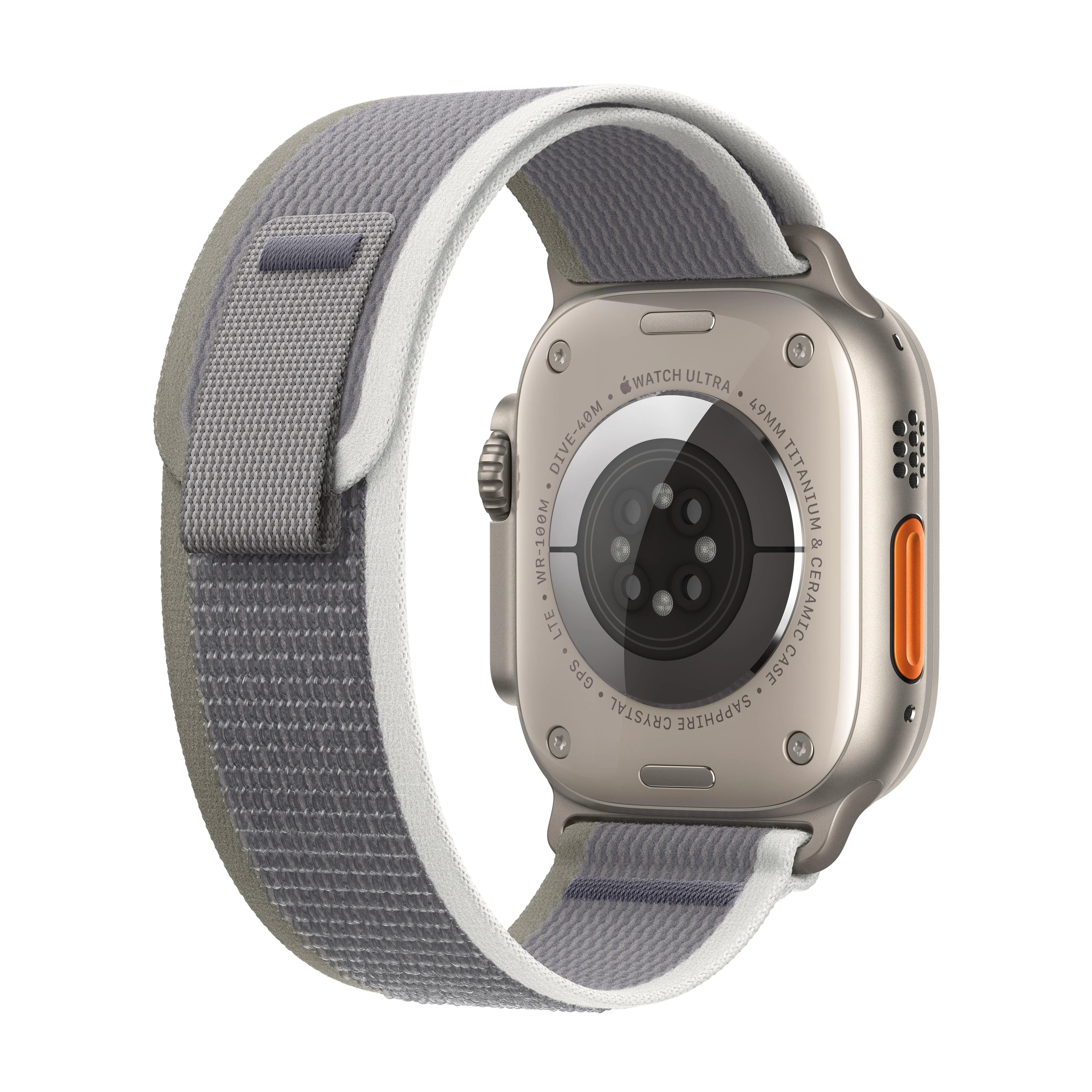 Apple Watch Ultra 2 (GPS + Cellular) - Caja de titanio de 49 mm - Correa Loop Trail verde/gris - Talla S/M - Image 3