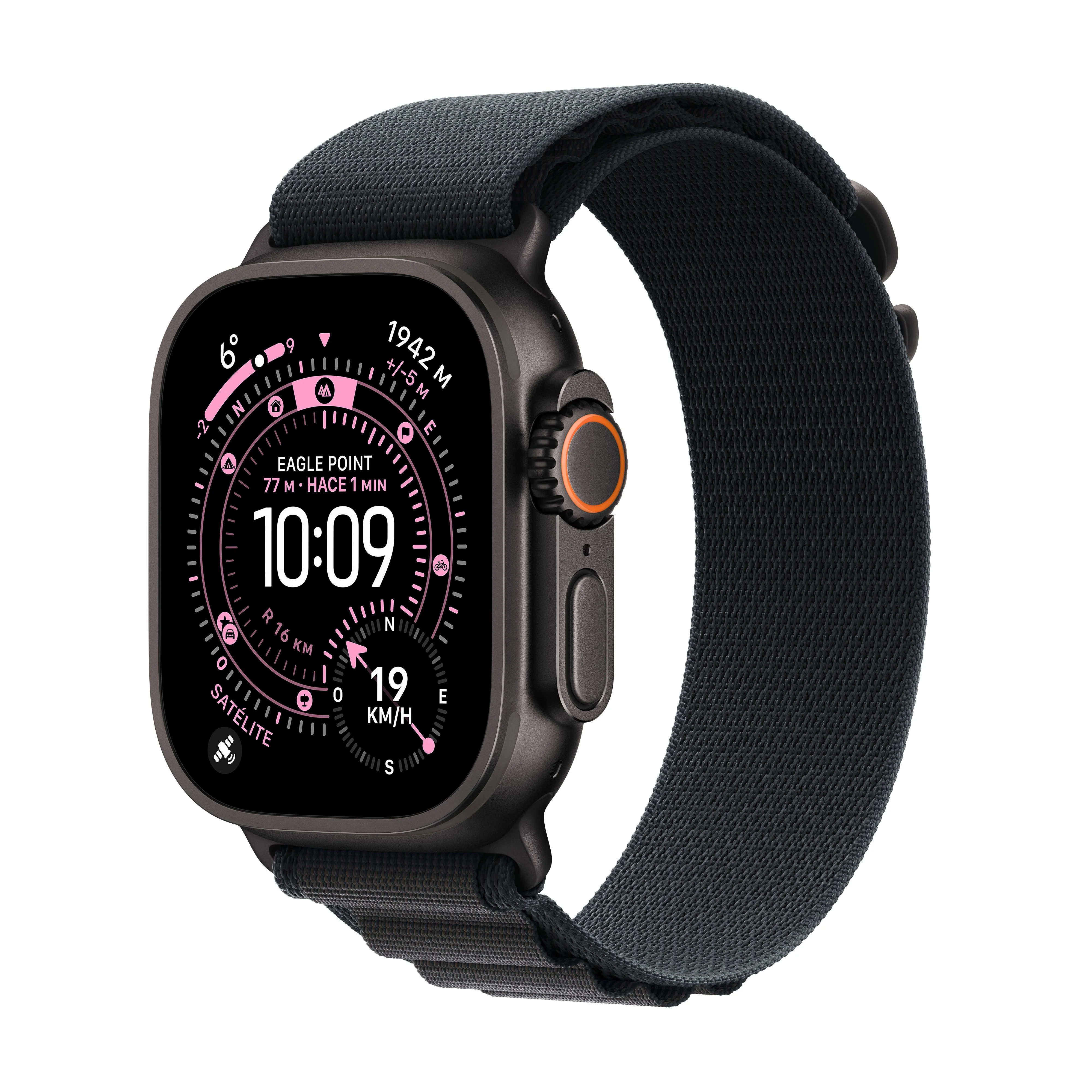 Apple Watch Ultra 3 (GPS + Cellular) - Caja de titanio negro de 49 mm - Correa Loop Alpine negra - Talla M