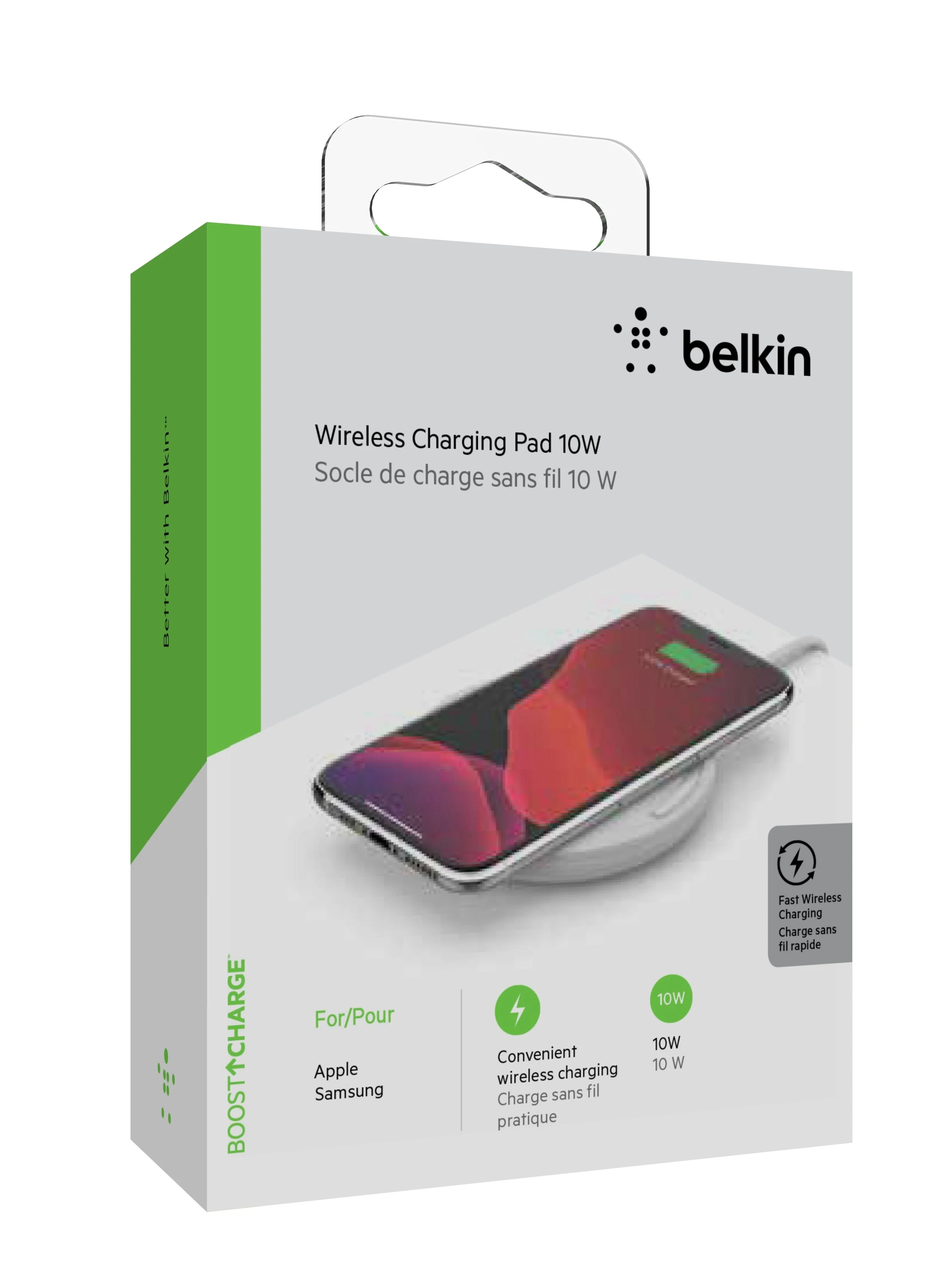 Base de carga inalámbrica individual BOOST↑CHARGE 10W cargador blanco | Belkin - Image 6