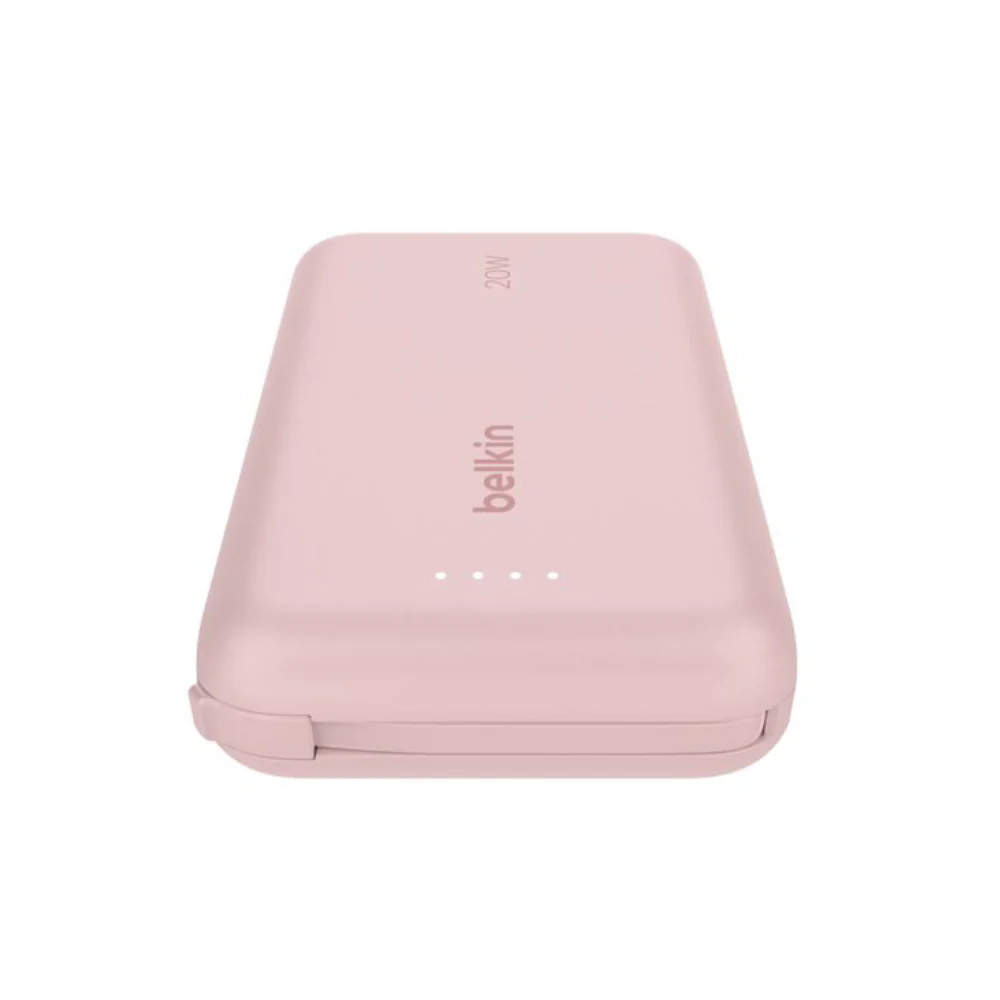 Batería externa 10K BoostCharge cable integrado USB-C de 20w Rosa | Belkin - Image 6