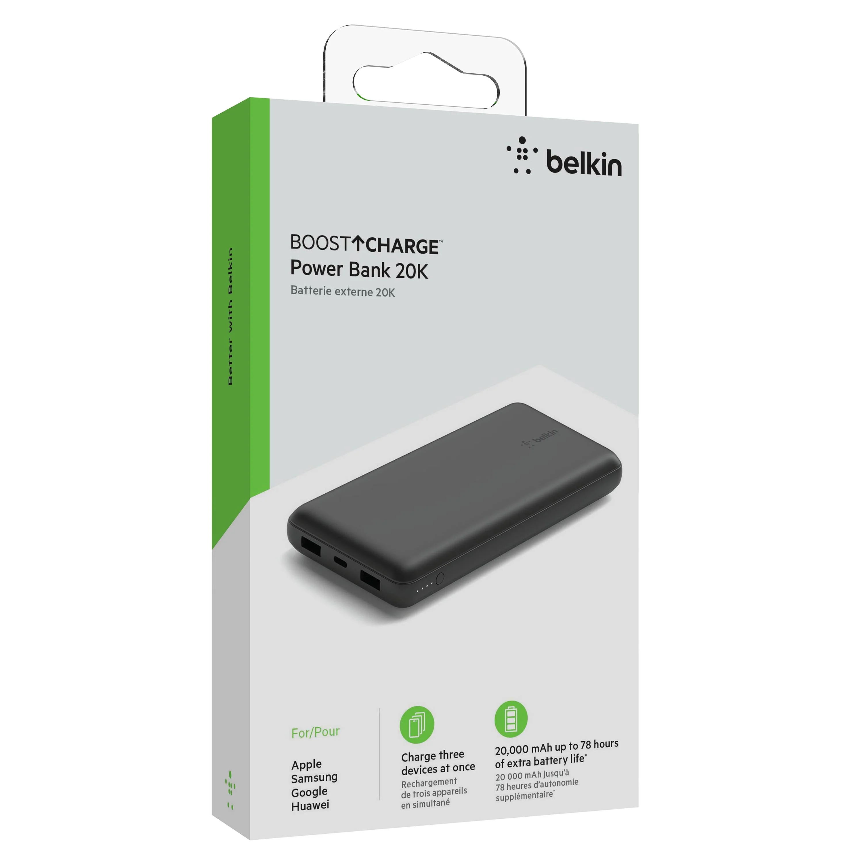 Batería externa 20K USB-A y USB-C cargador de 15w negro | Belkin - Image 6