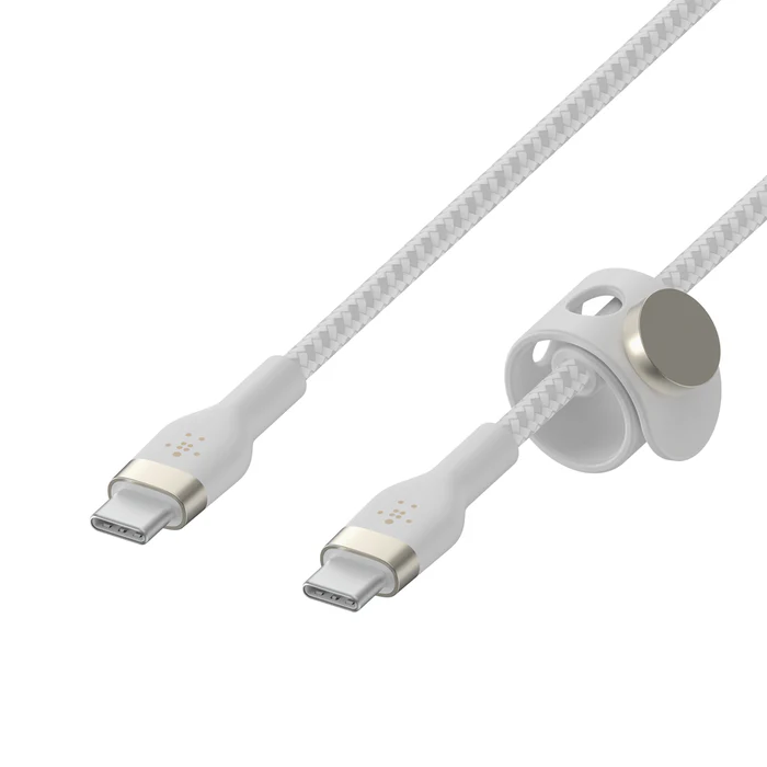 Cable BoostCharge Pro Flex USB-C a USB-C de silicona y trenzado 1m blanco | Belkin - Image 2