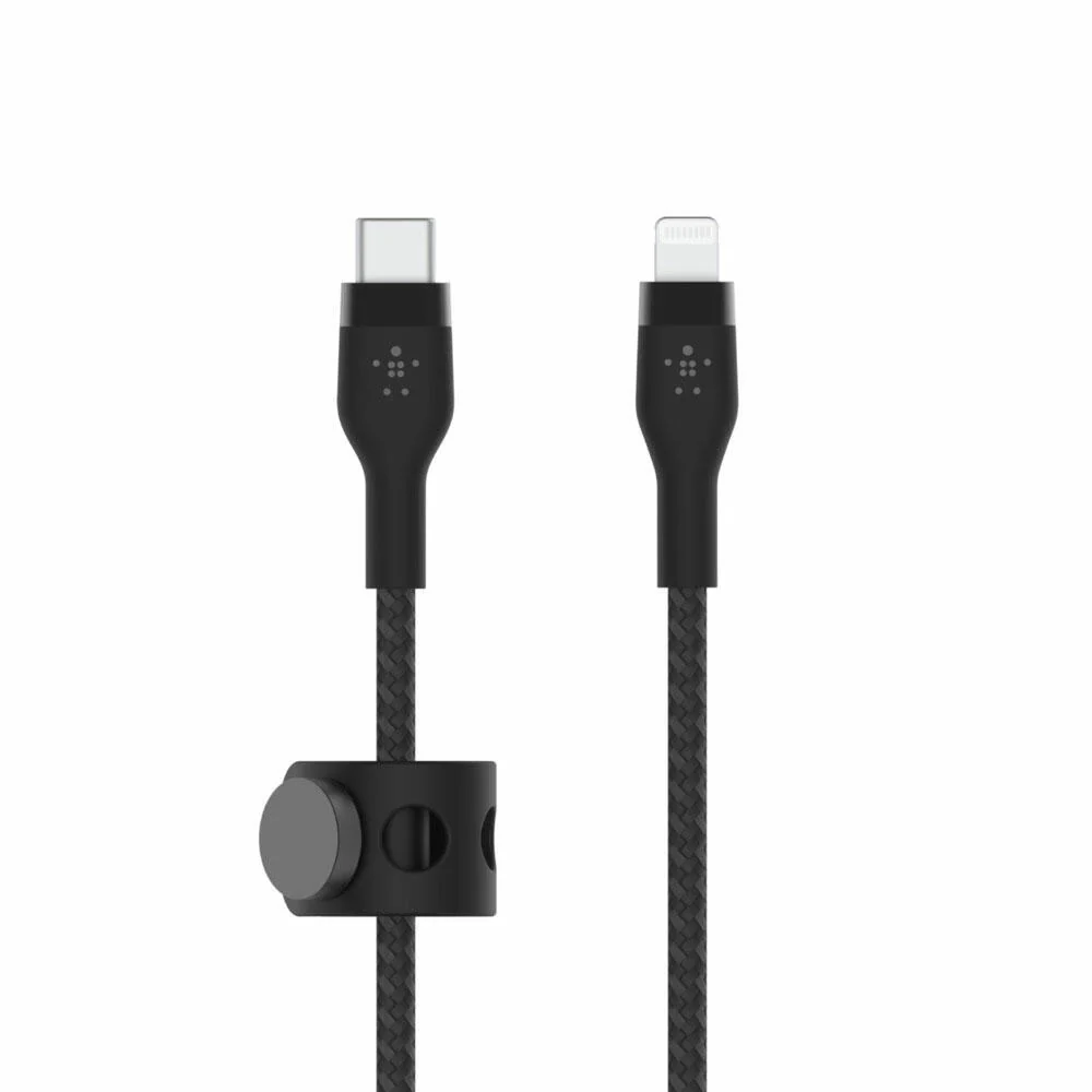 Cable BoostCharge Pro Flex USB-C a Lightning de silicona y trenzado 1m negro | Belkin