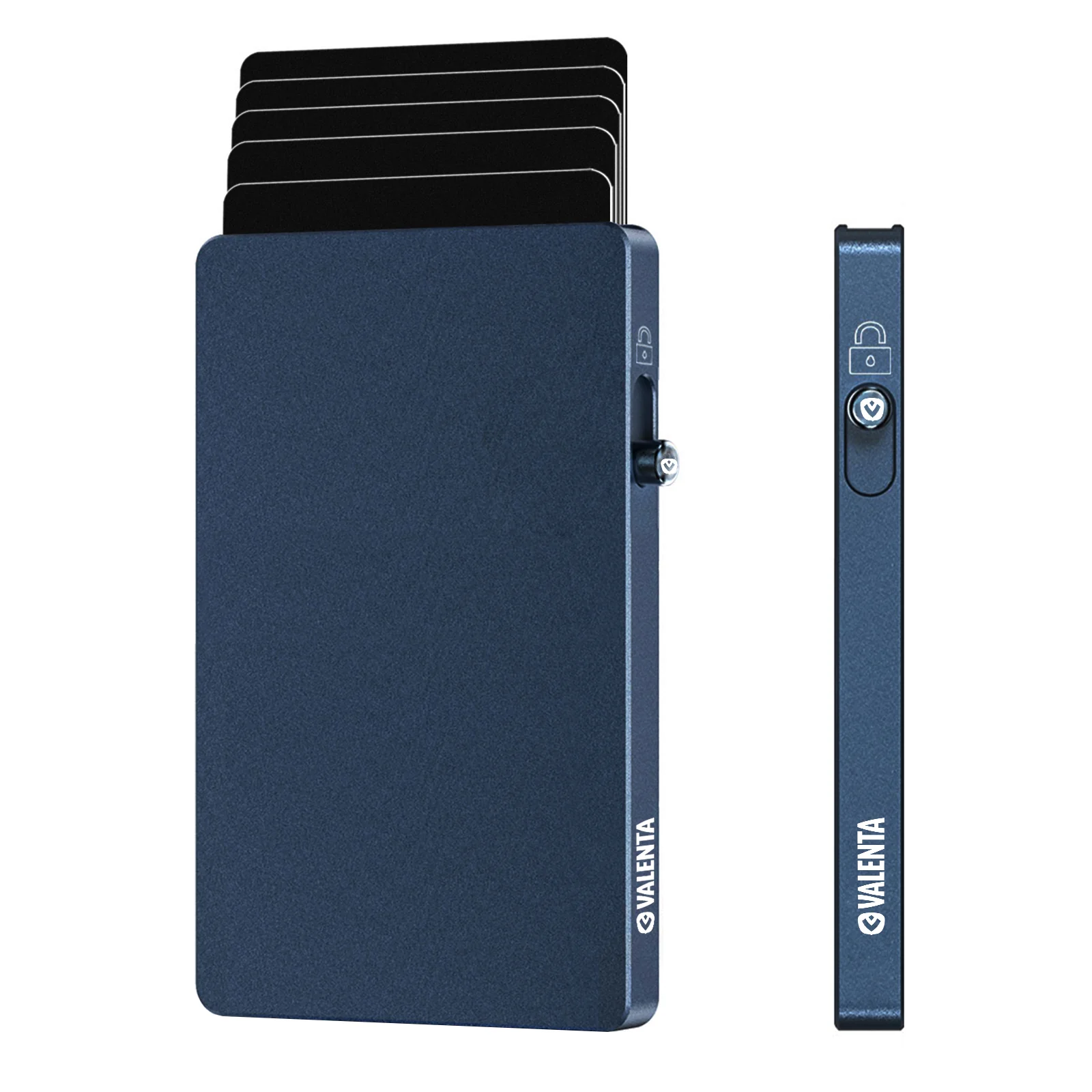 Cartera protector Titanio MagSafe iPhone Azul | Valenta
