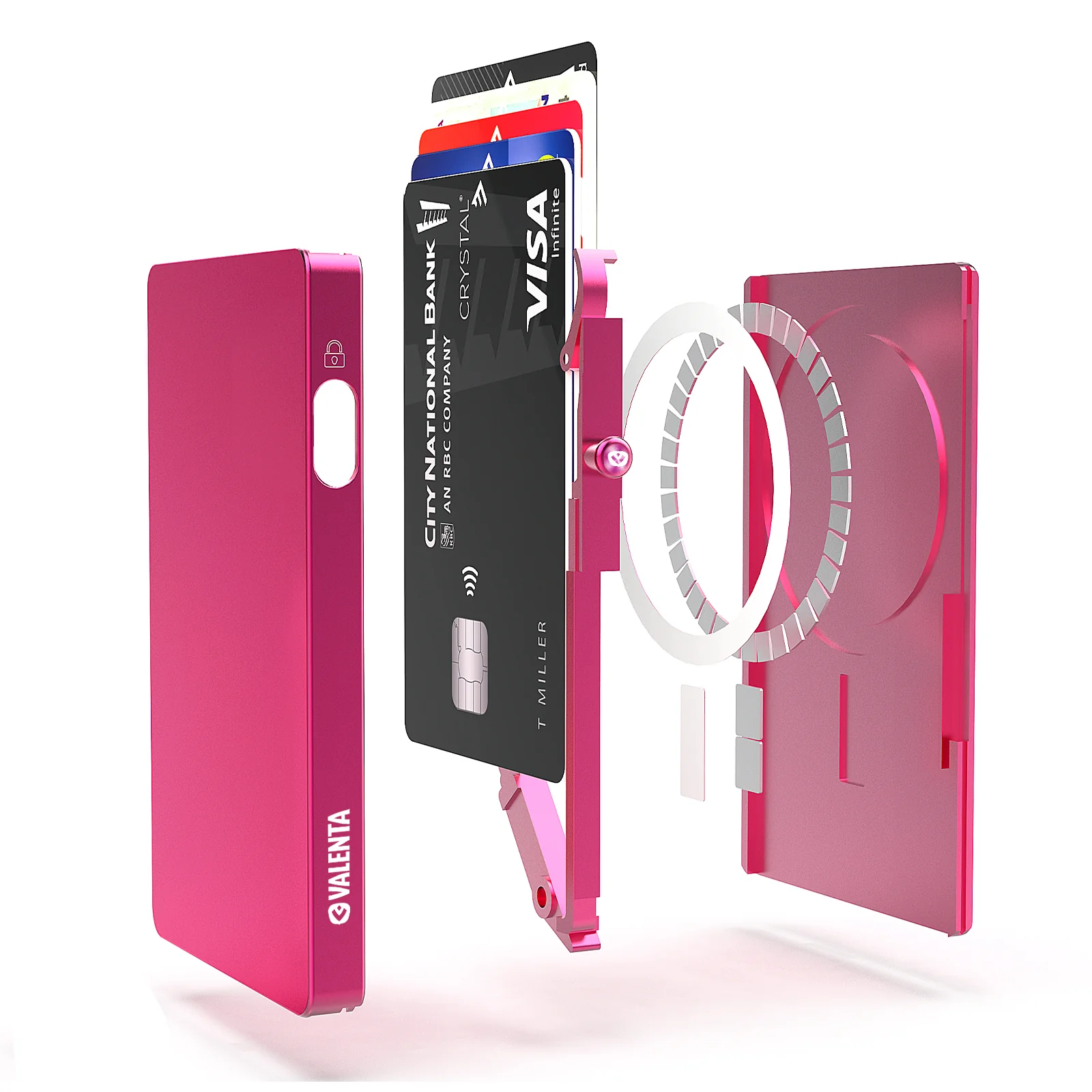 Cartera protector Aluminium MagSafe iPhone Rosa | Valenta - Image 8