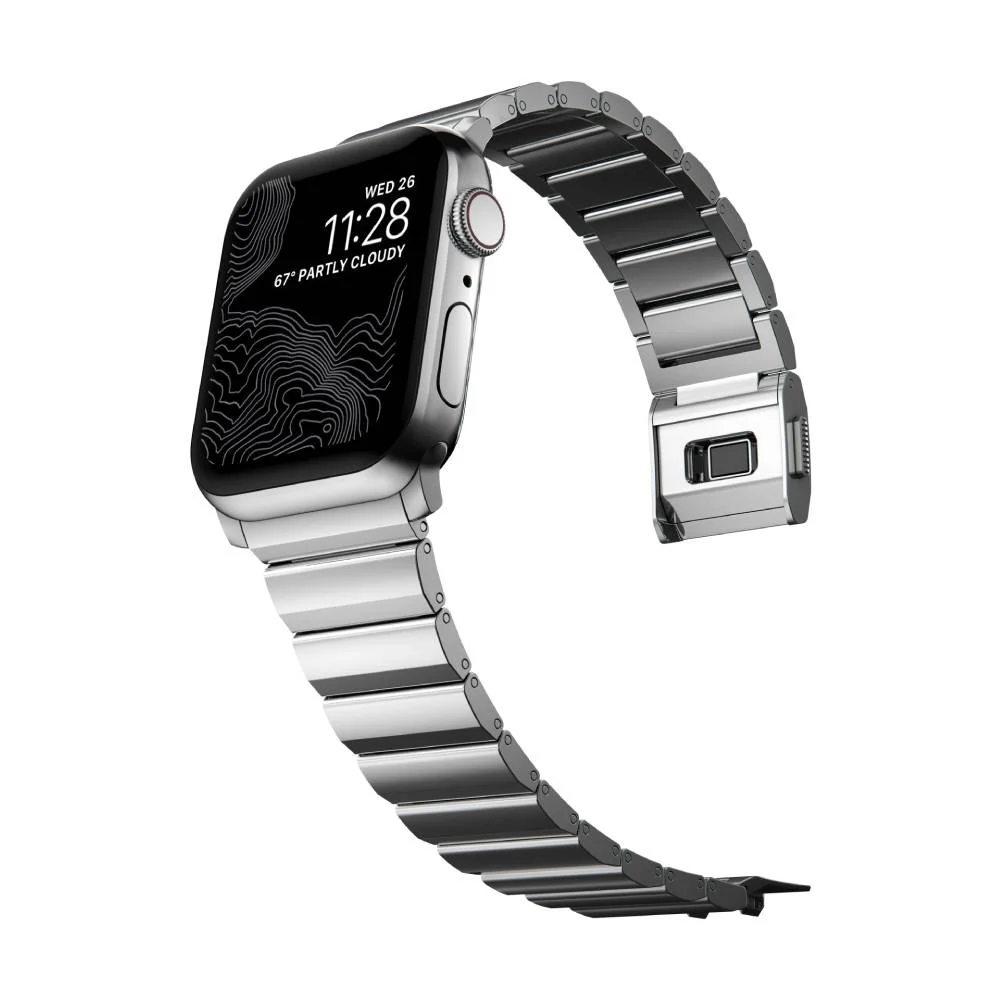 Correa Steel Band para Apple Watch 44/45/49mm plata de Nomad - Image 7