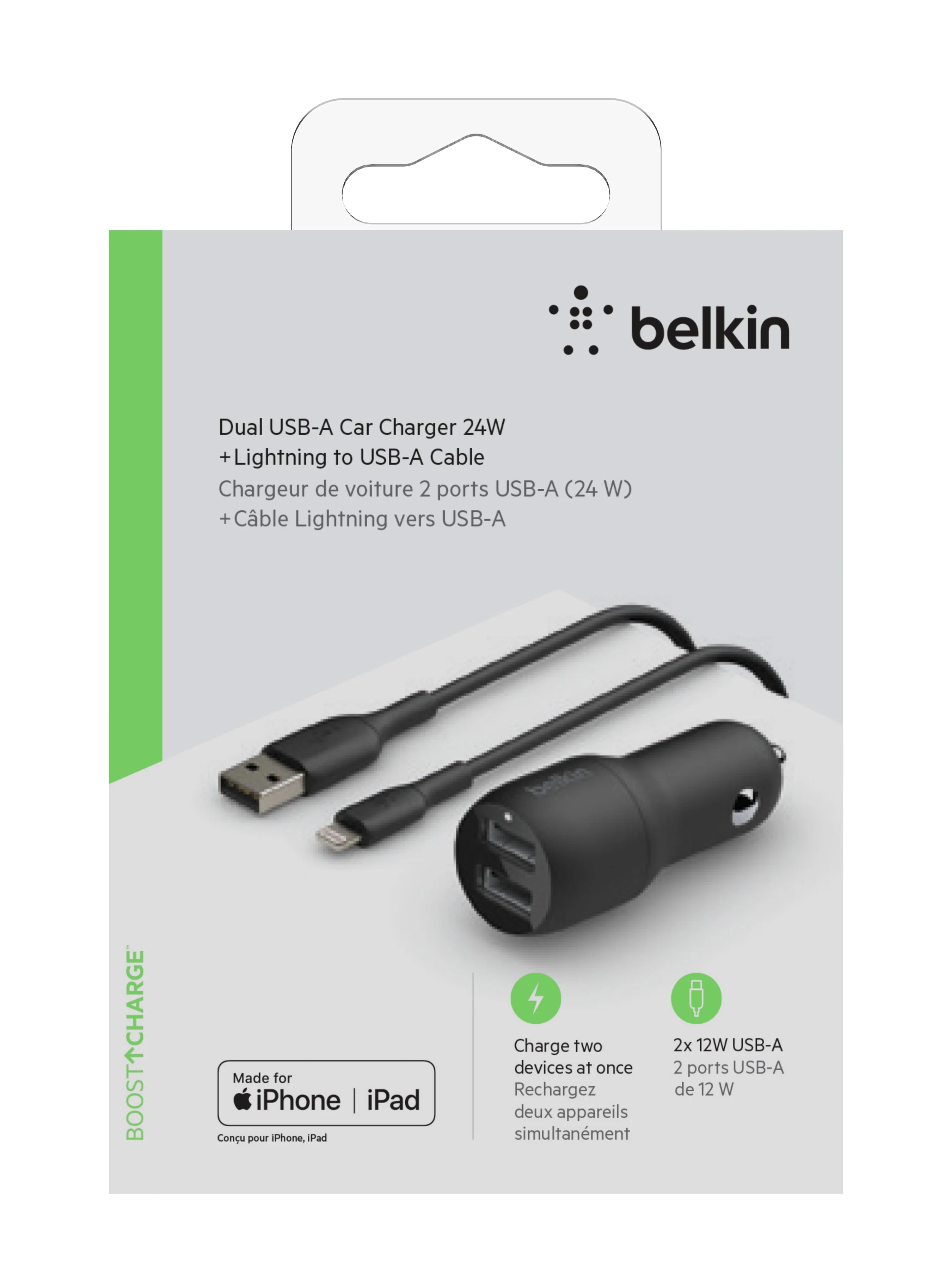 Cargador coche doble USB-A + Cable Lightning BoostCharge | Belkin - Image 7