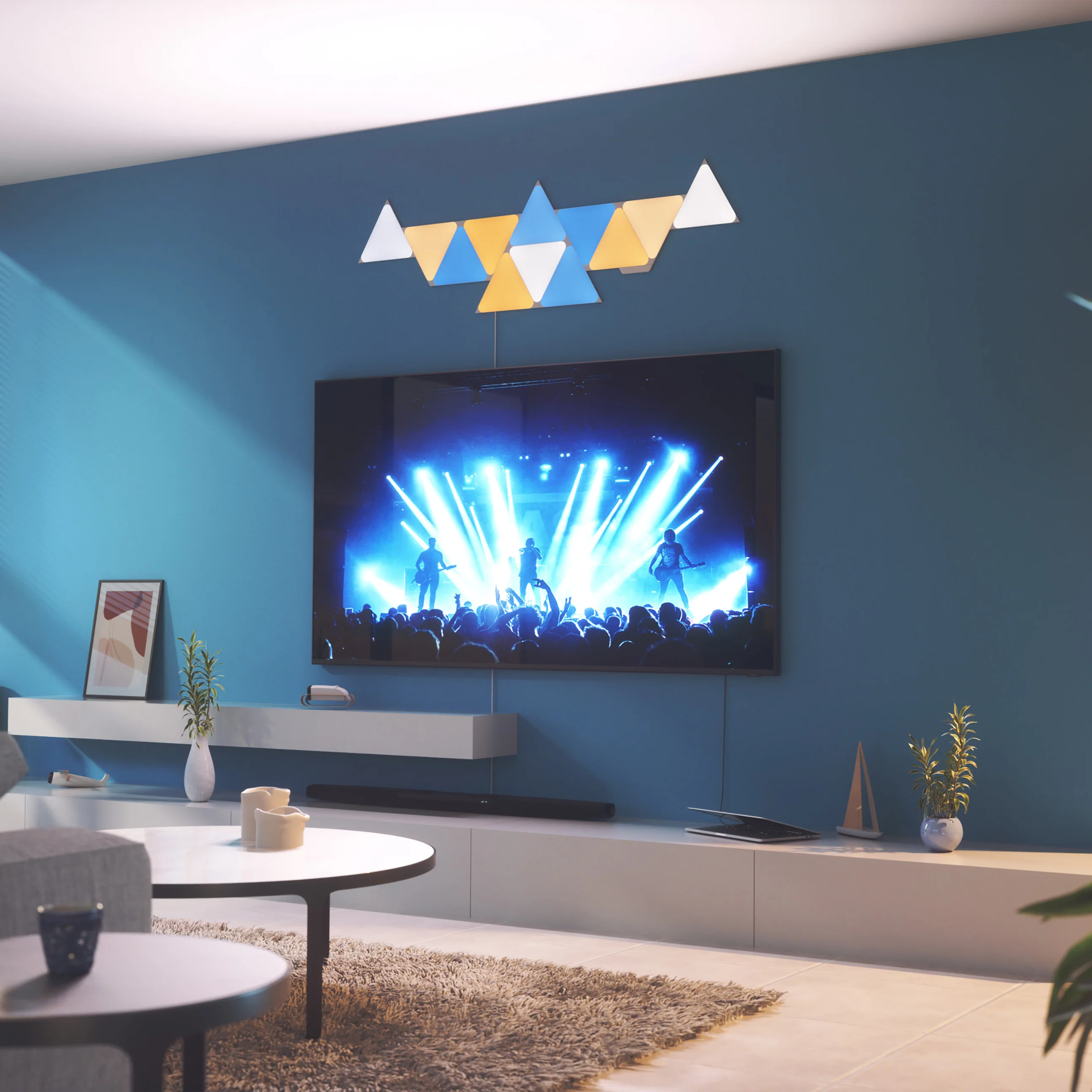 Sistema inteligente de triángulos 9 paneles Formas (Kit inicial) | Nanoleaf - Image 5
