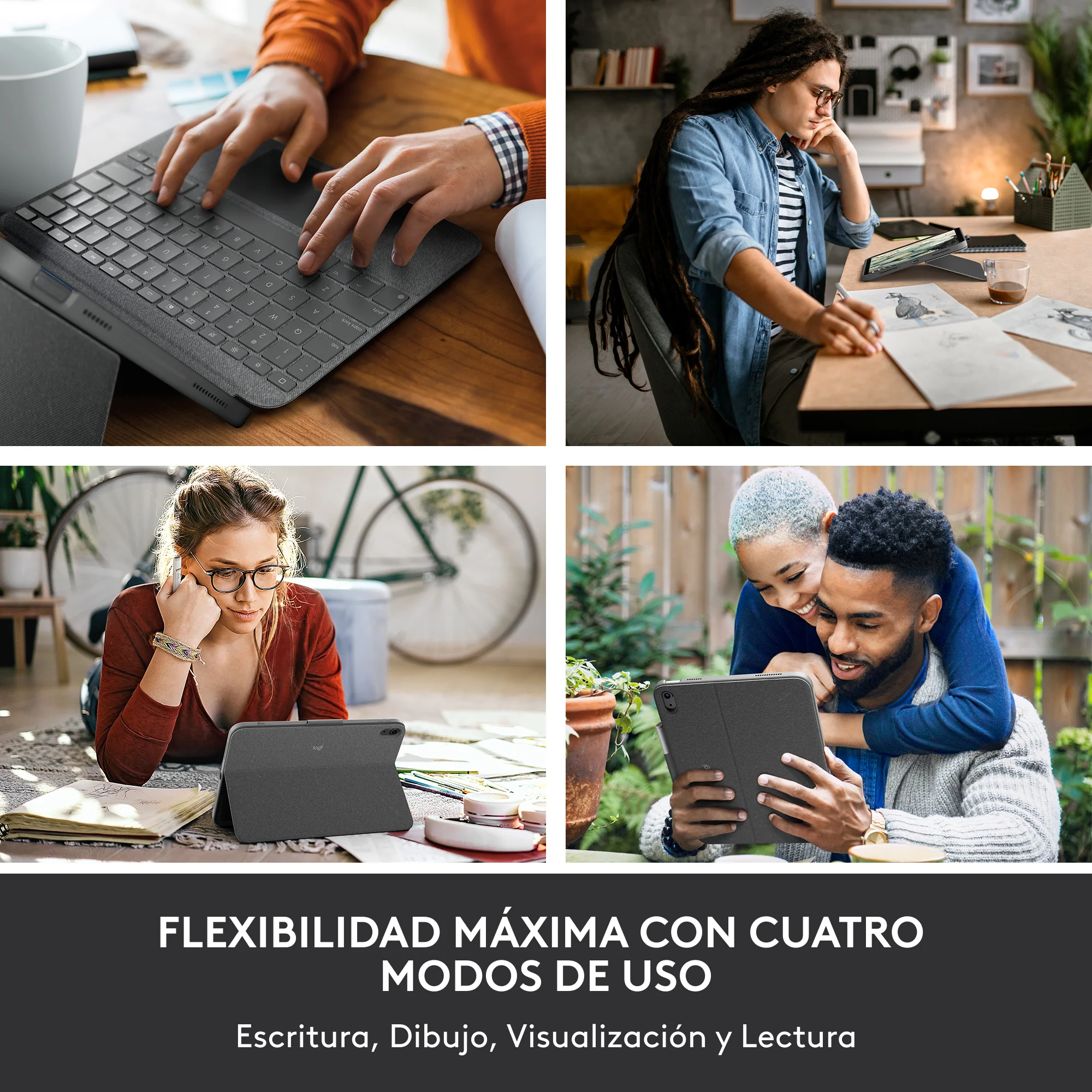Funda con Teclado Combo Touch iPad Pro 11 (1/2/3a Gen) gris | Logitech - Image 8