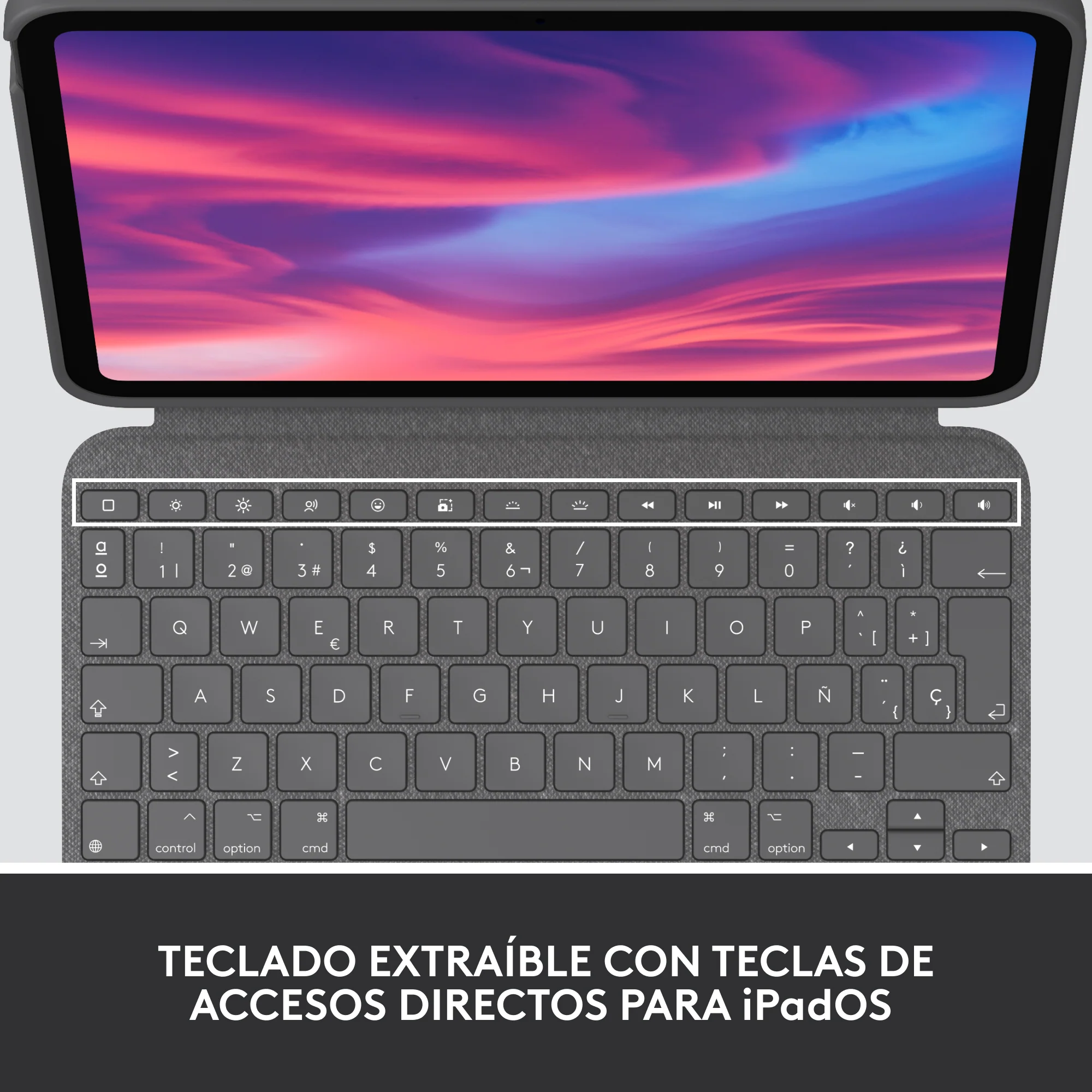 Funda con Teclado Combo Touch iPad A16 y 10ª Gen gris | Logitech - Image 7
