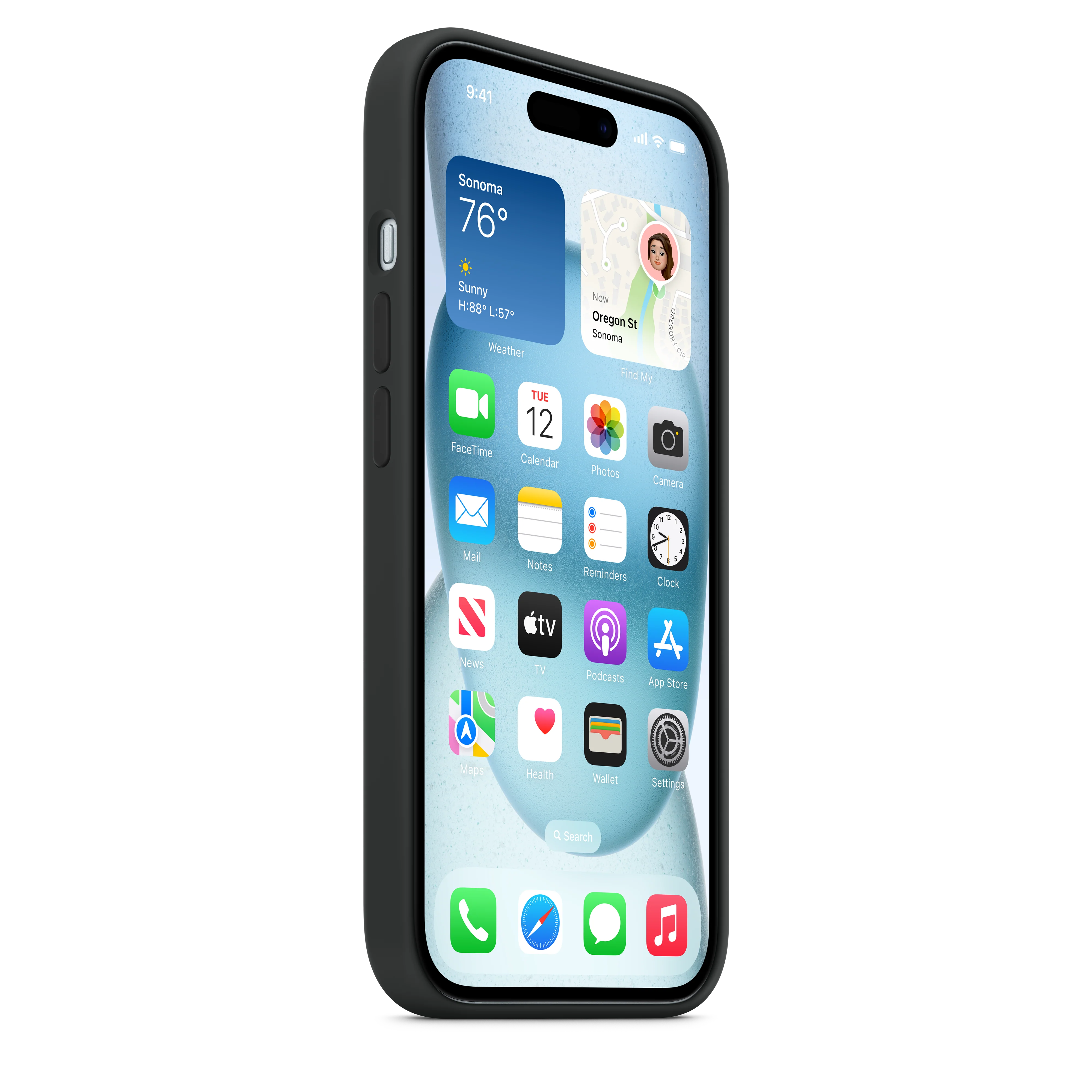 Funda de silicona con MagSafe para el iPhone 15 - Negro - Image 7