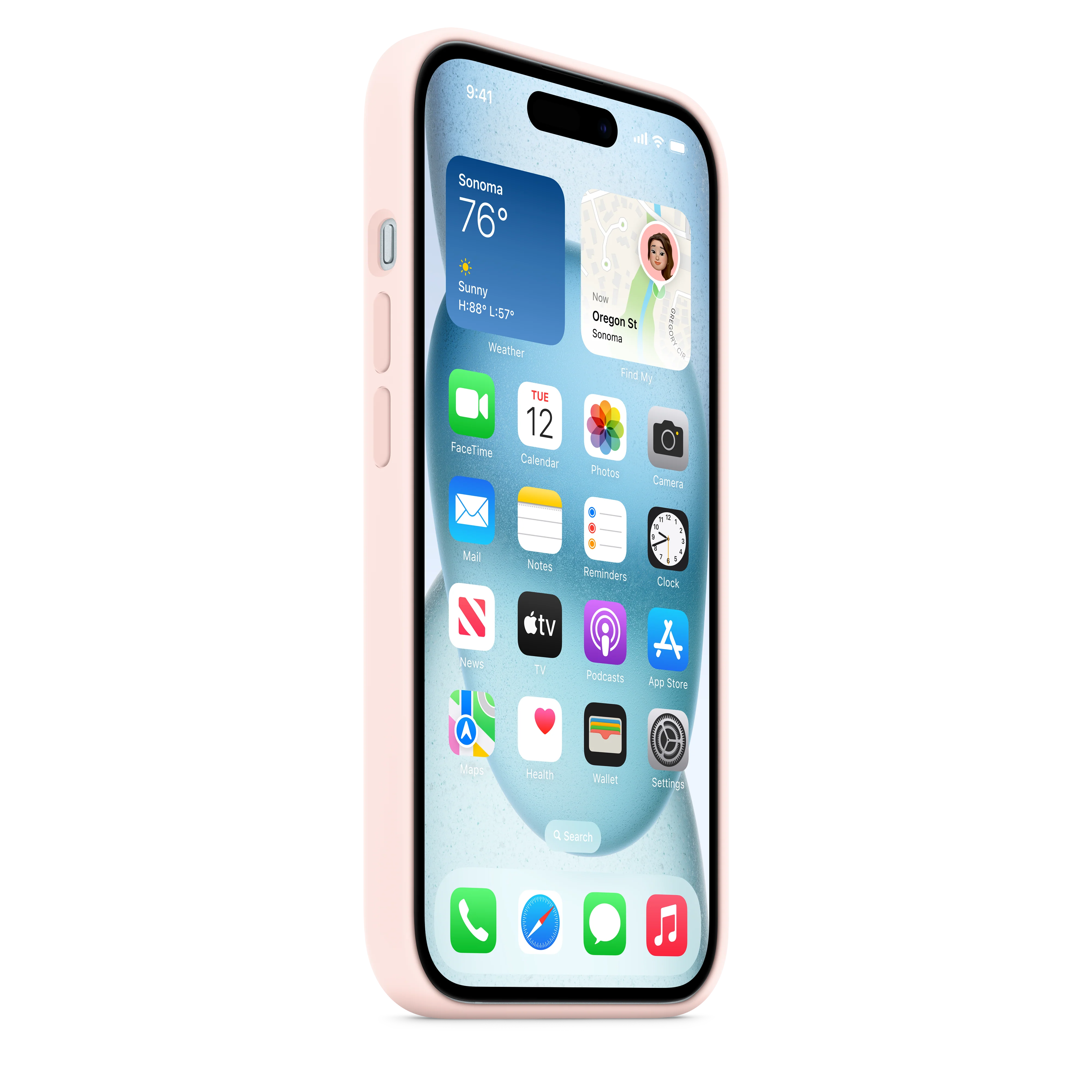 Funda de silicona con MagSafe para el iPhone 15 - Rosa claro - Image 7