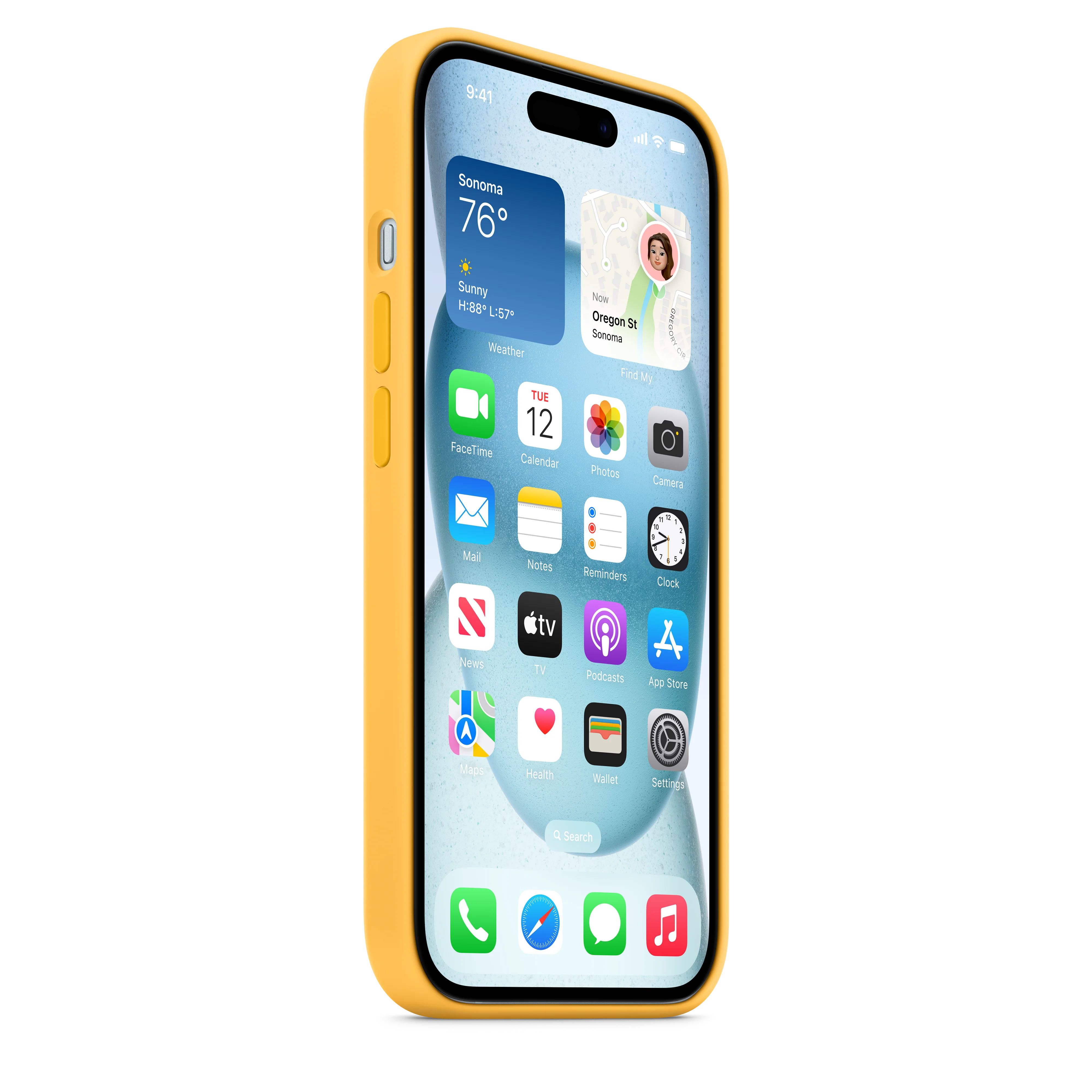Funda de silicona con MagSafe para el iPhone 15 - Amarillo solar - Image 6