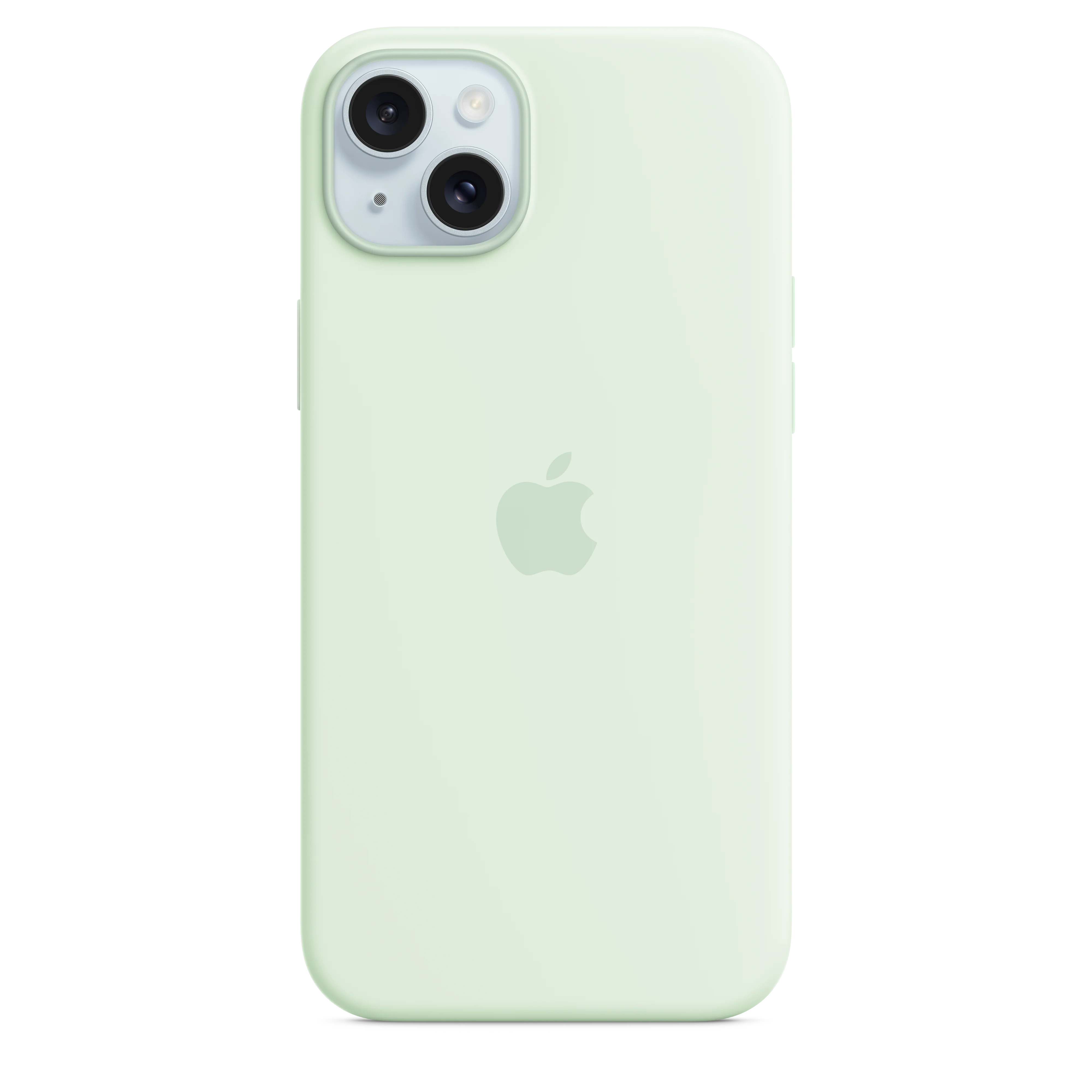 Funda de silicona con MagSafe para el iPhone 15 Plus - Menta suave