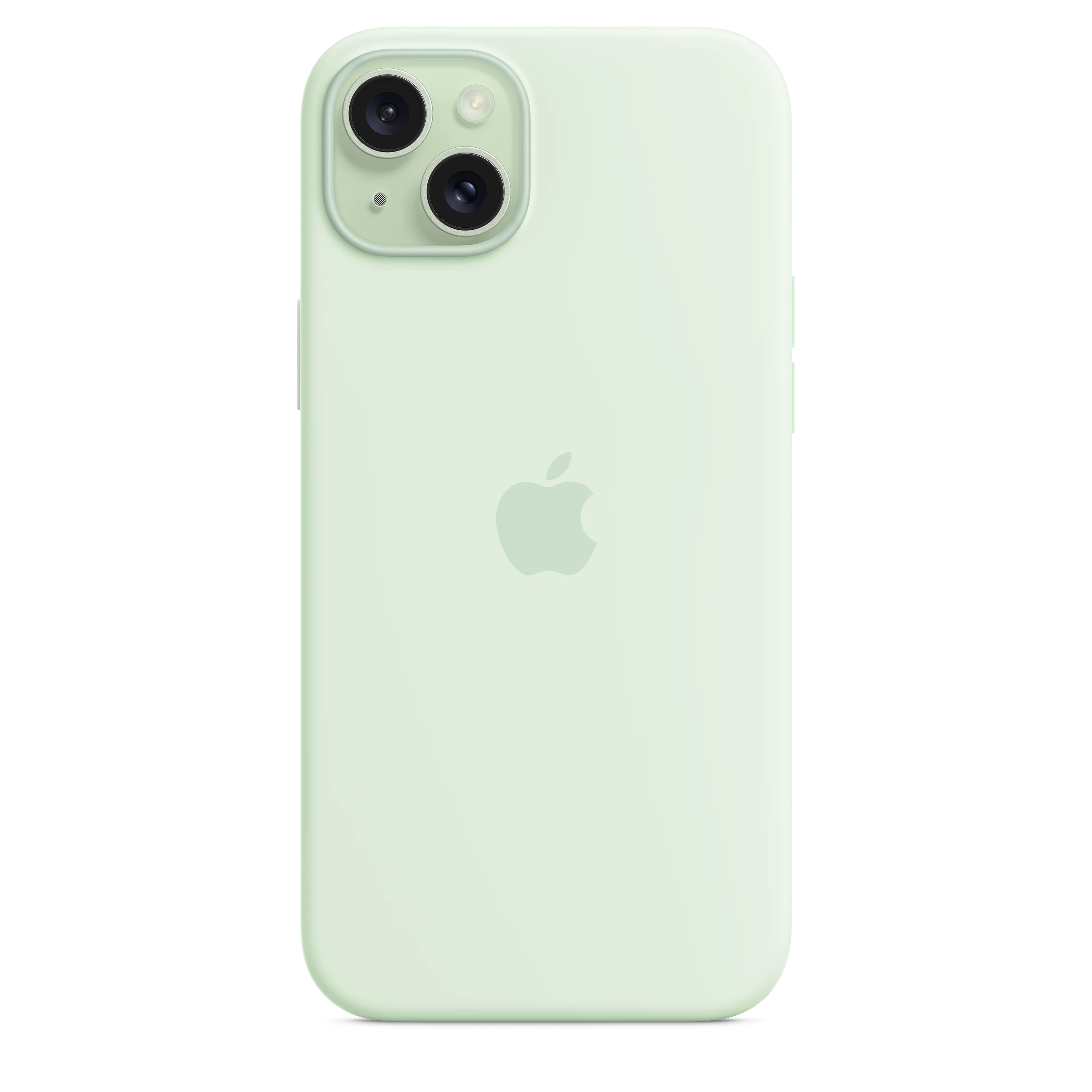 Funda de silicona con MagSafe para el iPhone 15 Plus - Menta suave - Image 4