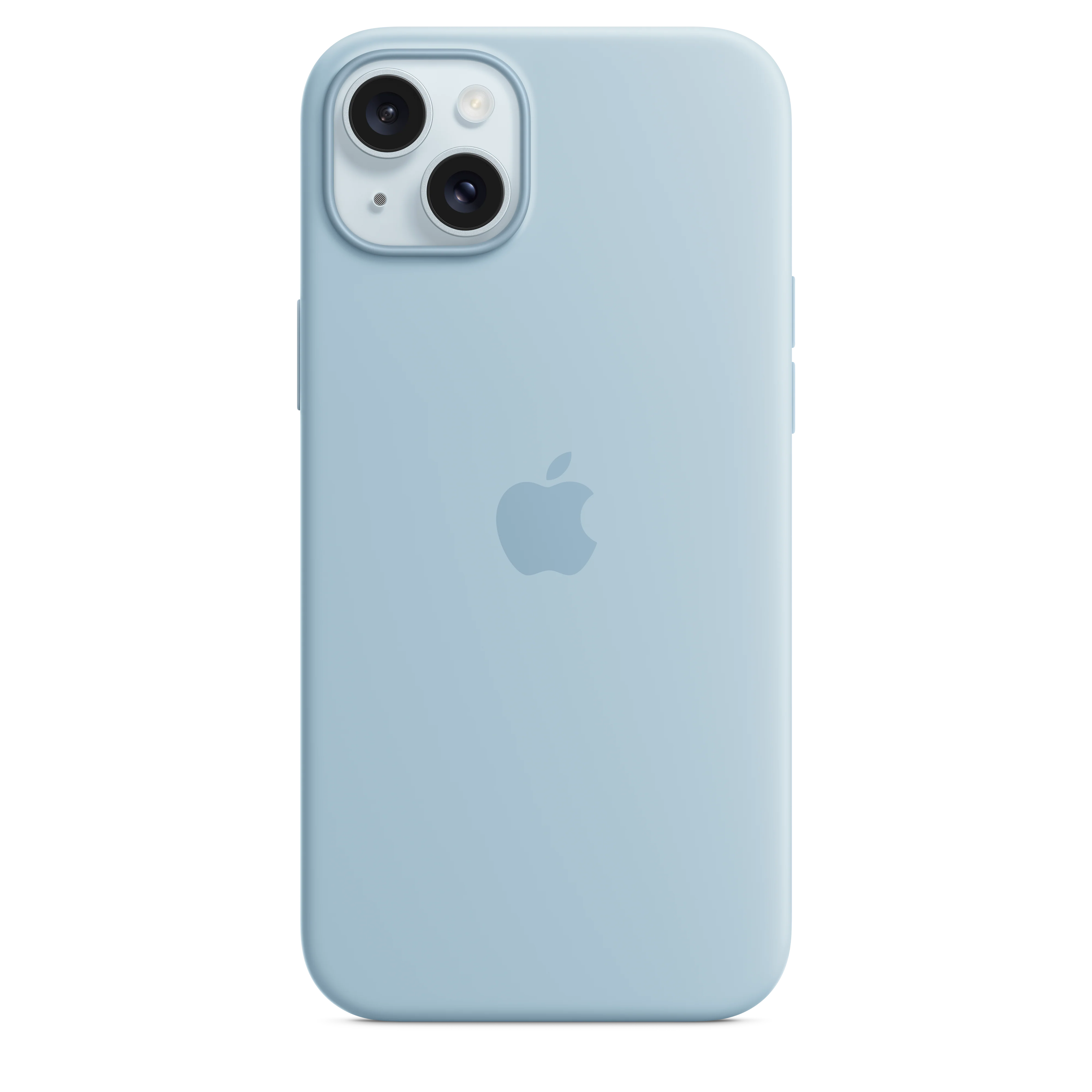 Funda de silicona con MagSafe para el iPhone 15 Plus - Azul claro