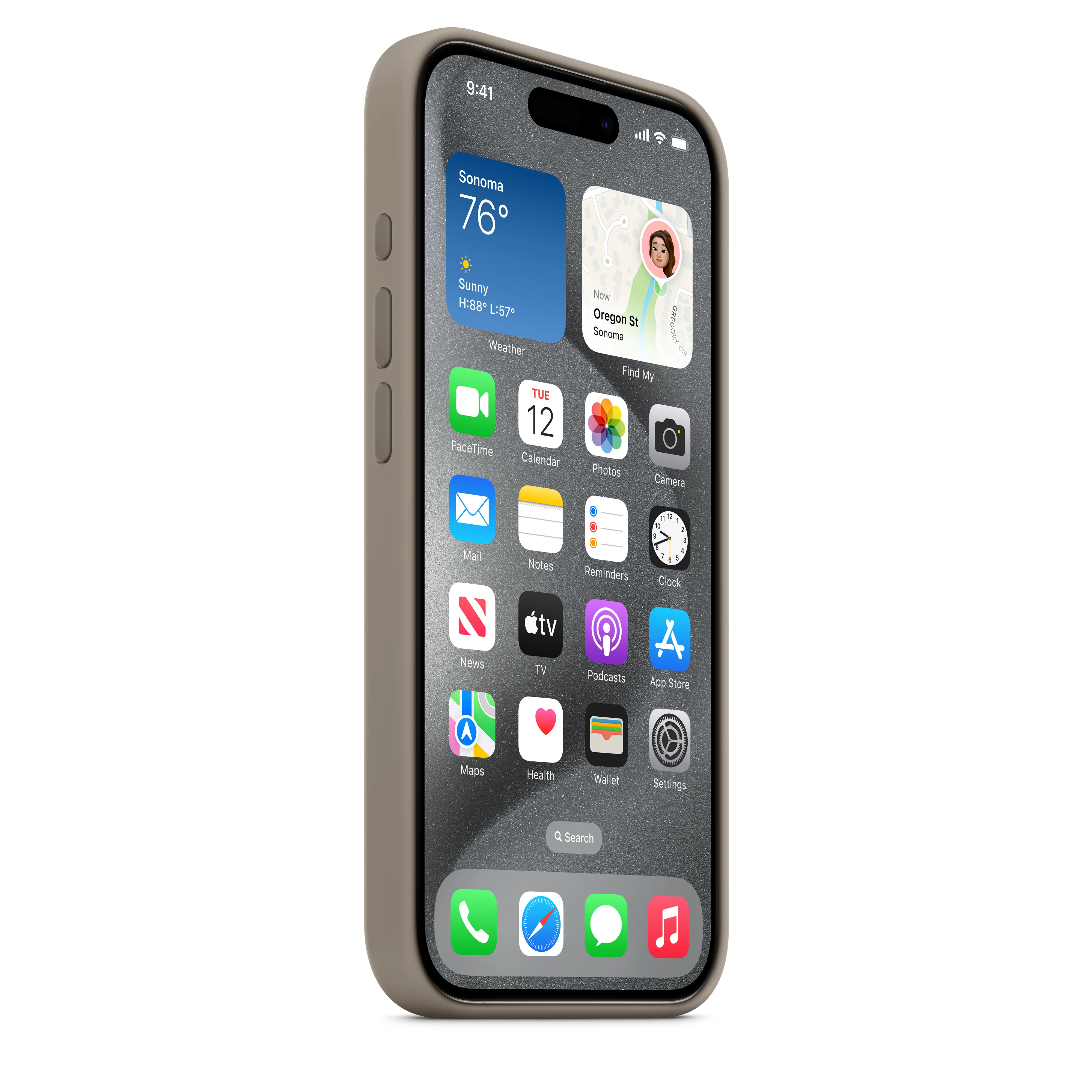 Funda de silicona con MagSafe para el iPhone 15 Pro -  Arcilla - Image 6