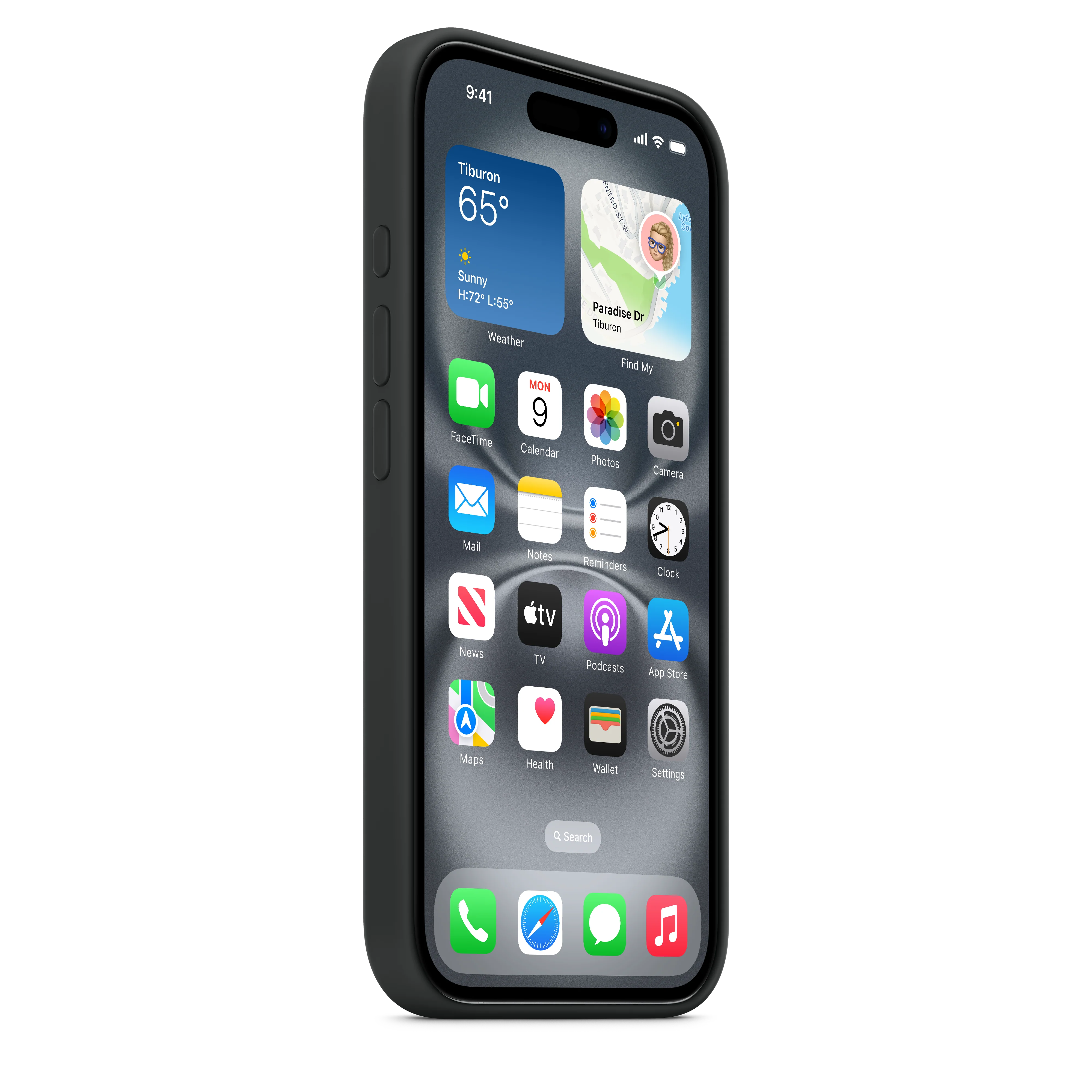 Funda de silicona con MagSafe para el iPhone 16 - Negro - Image 5
