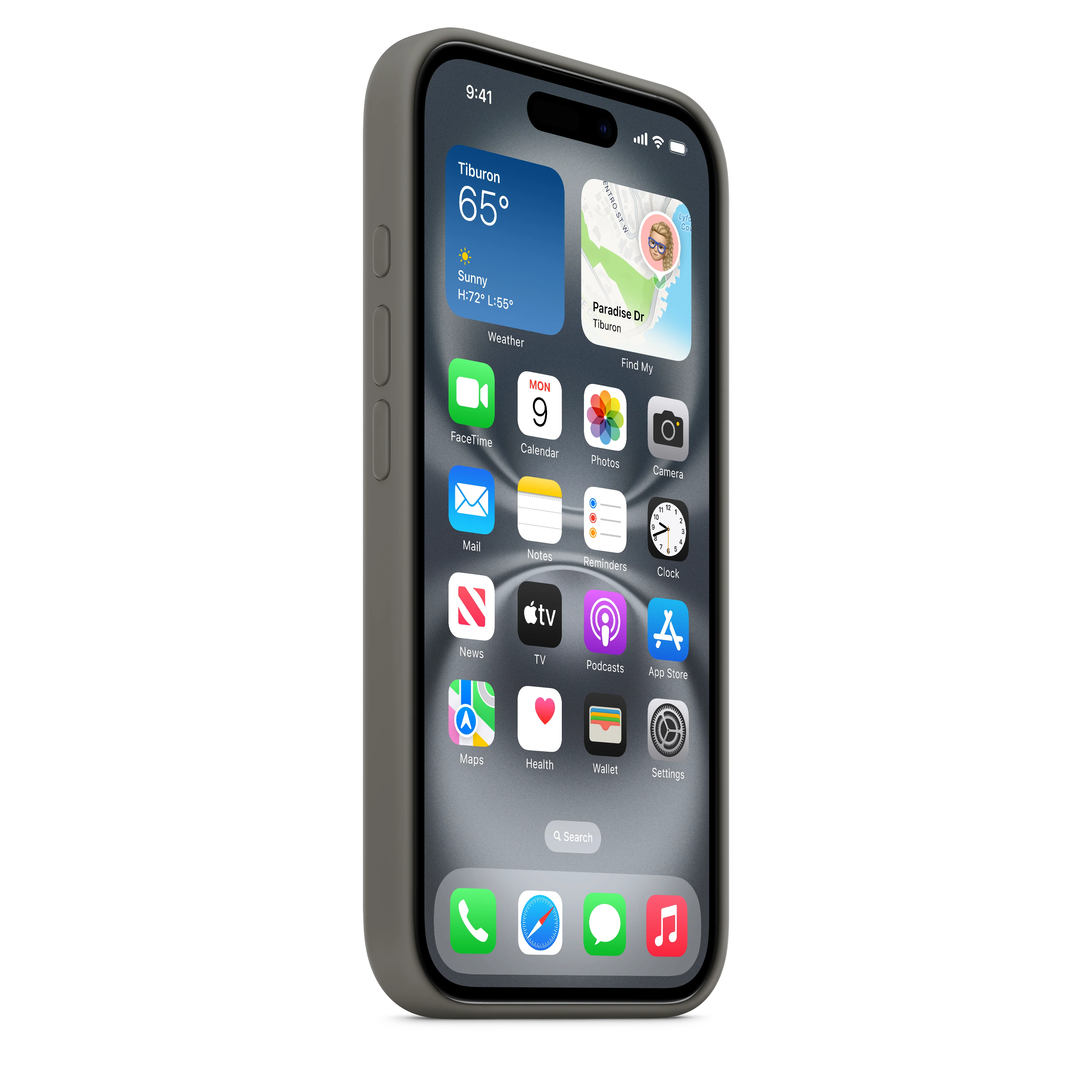 Funda de silicona con MagSafe para el iPhone 16 - Gris piedra - Image 5