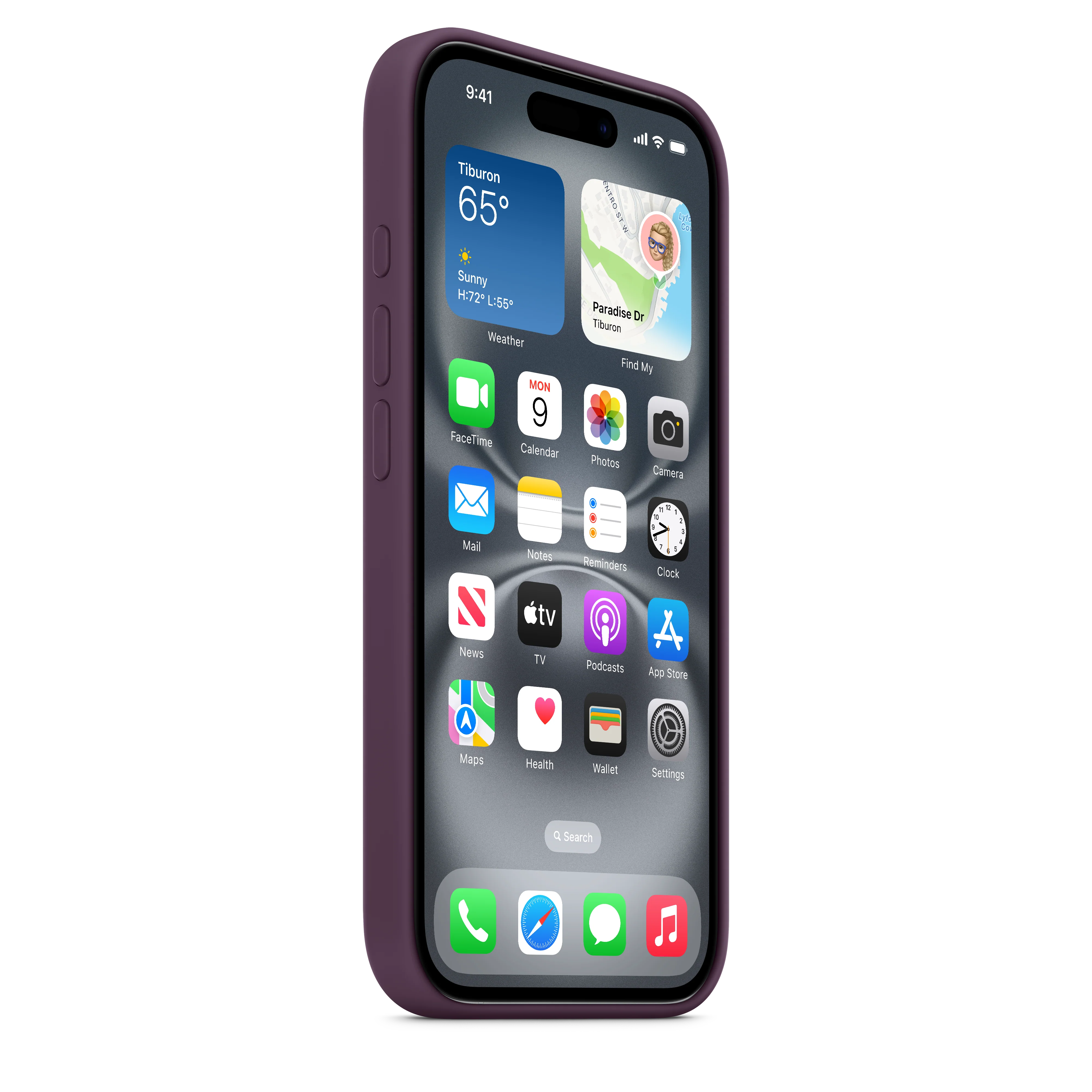Funda de silicona con MagSafe para el iPhone 16 - Ciruela - Image 5
