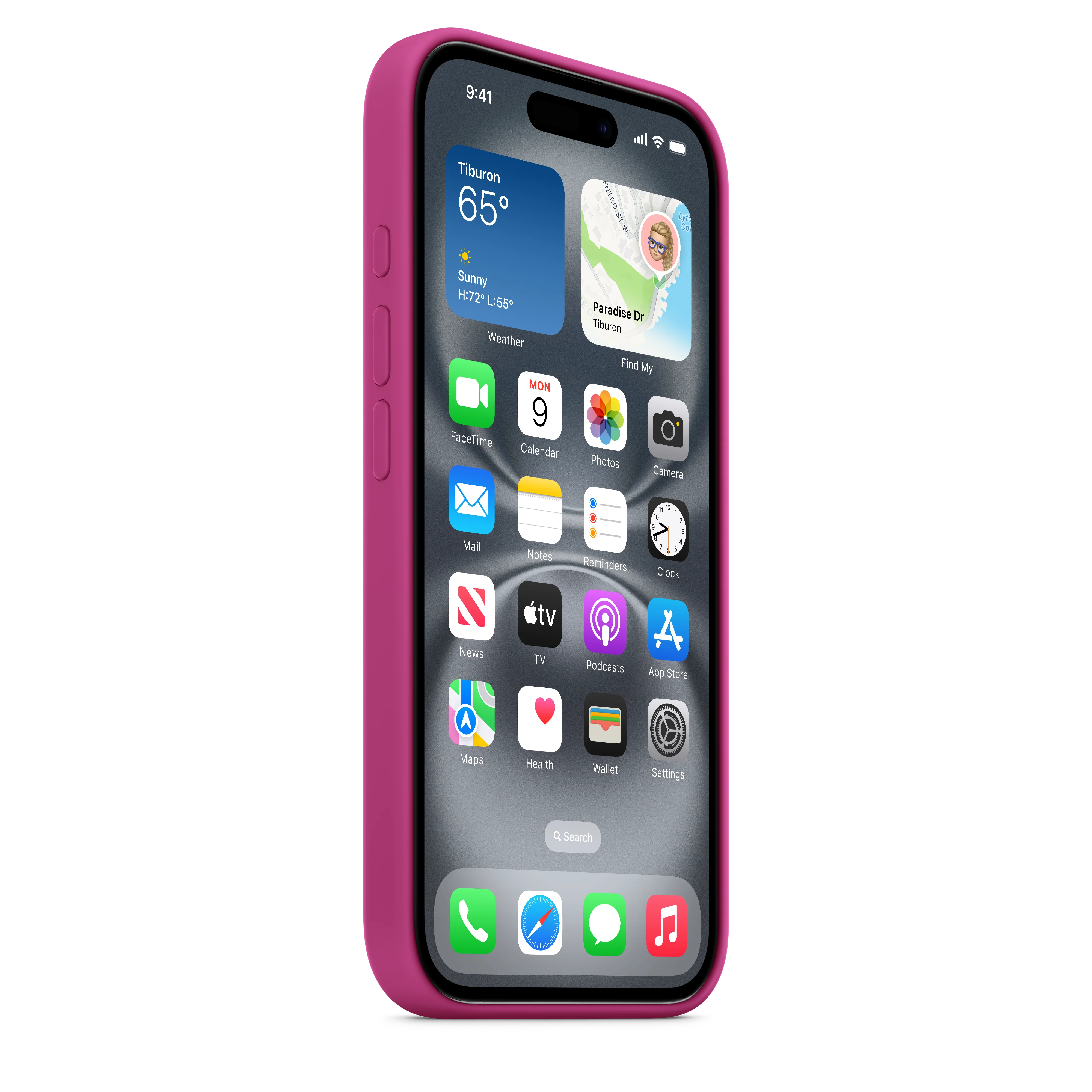 Funda de silicona con MagSafe para el iPhone 16 - Fucsia - Image 5