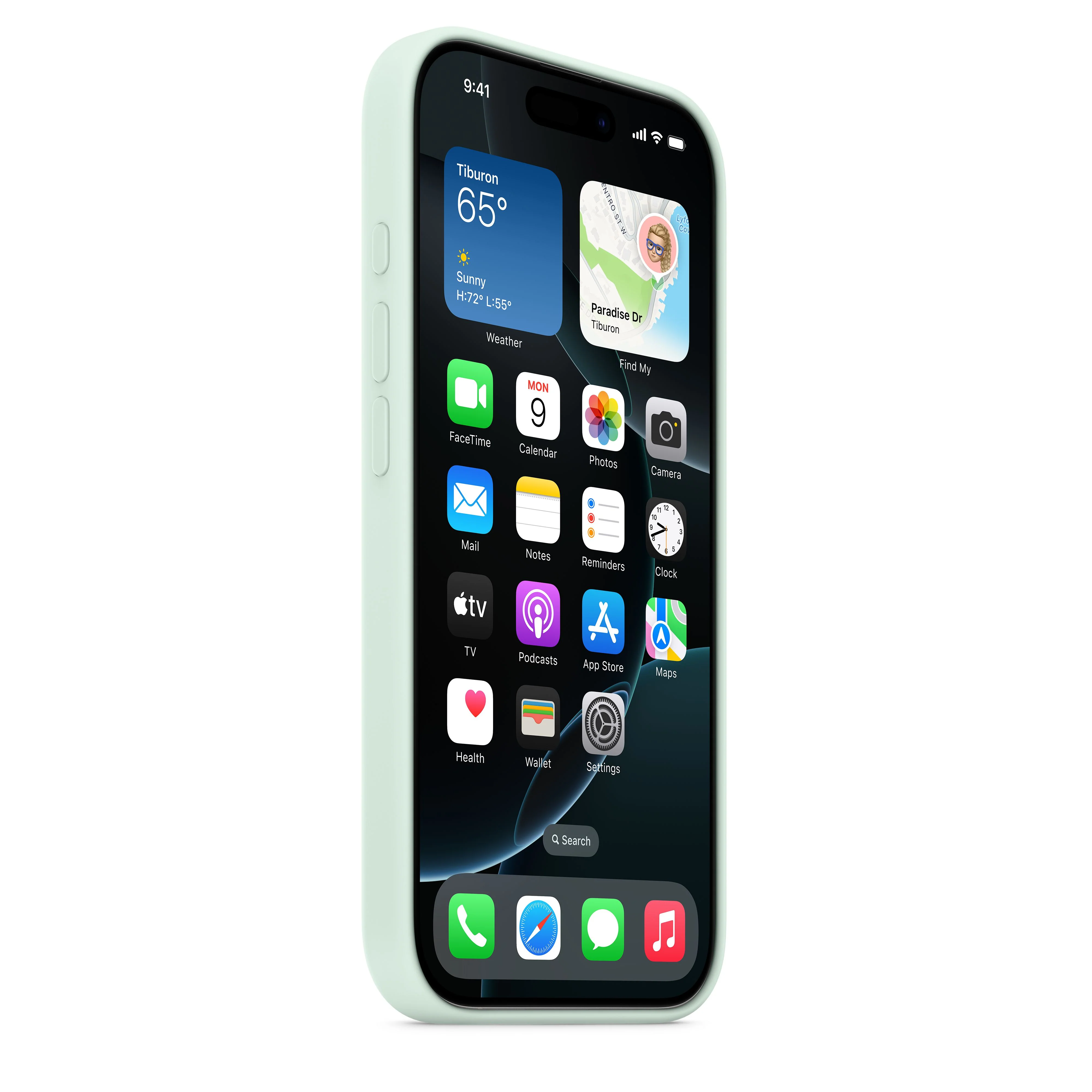 Funda de silicona con MagSafe para el iPhone 16 Pro - Aguamarina - Image 5