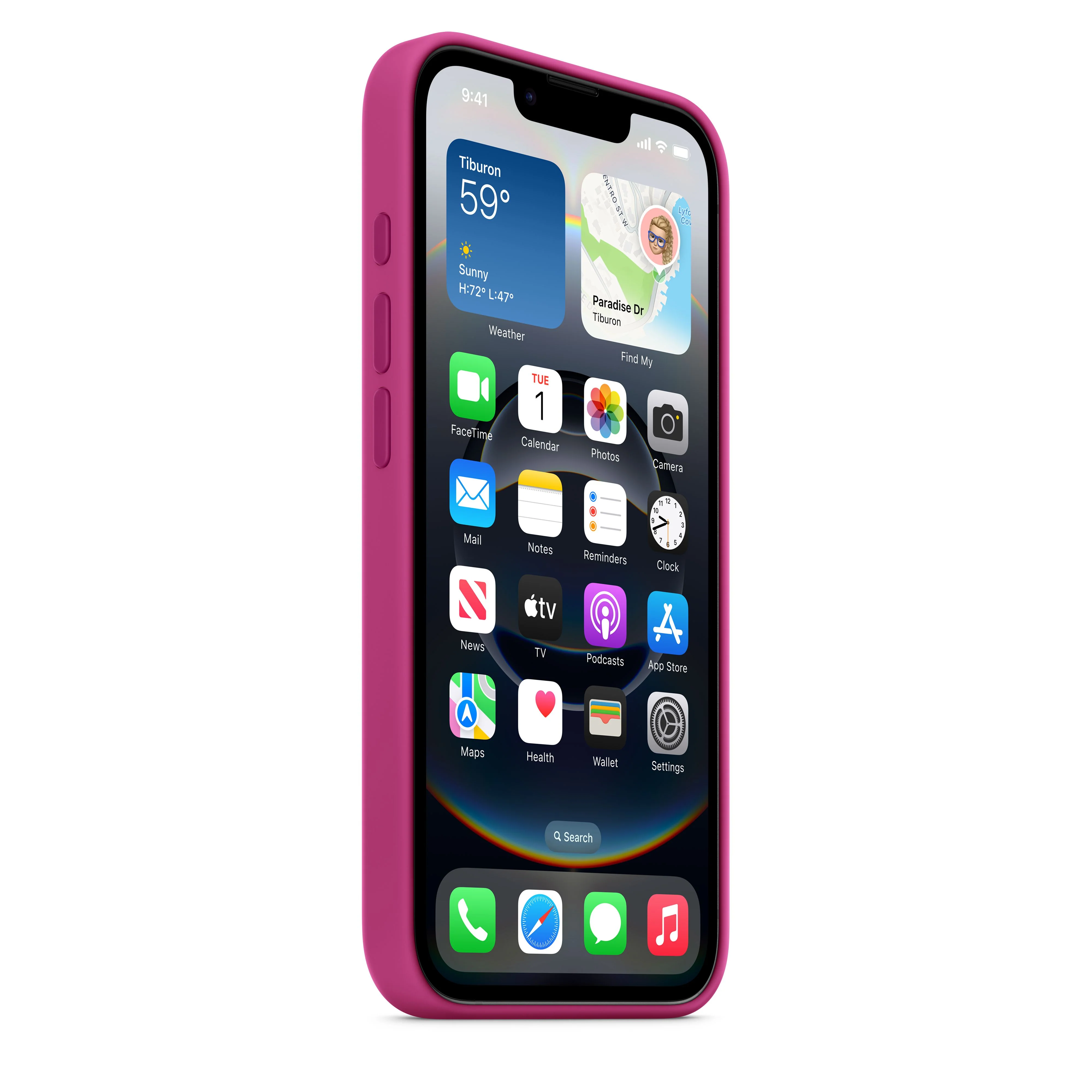 Funda de silicona para el iPhone 16e - Fucsia - Image 3