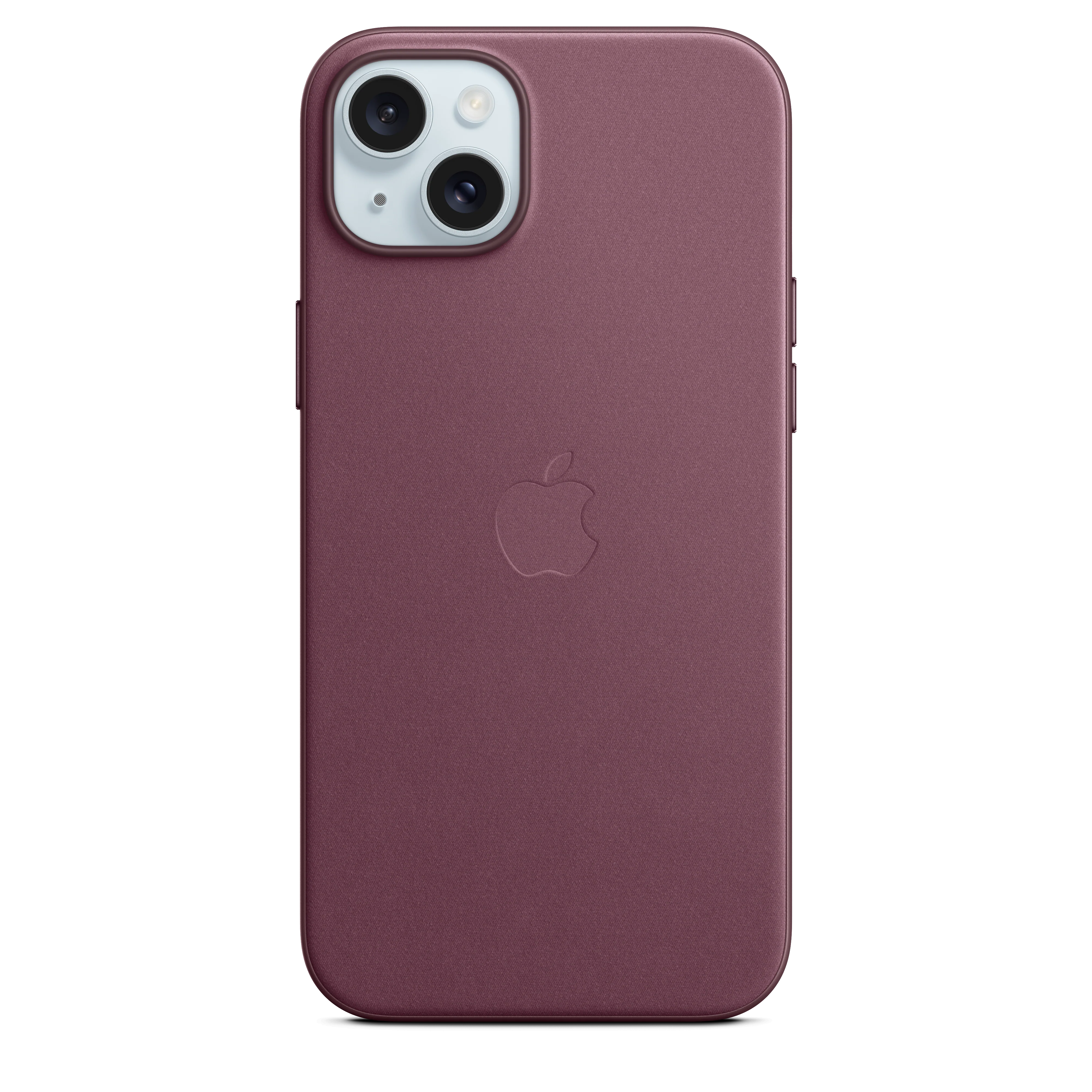 Funda de trenzado fino con MagSafe para el iPhone 15 Plus - Rojo mora