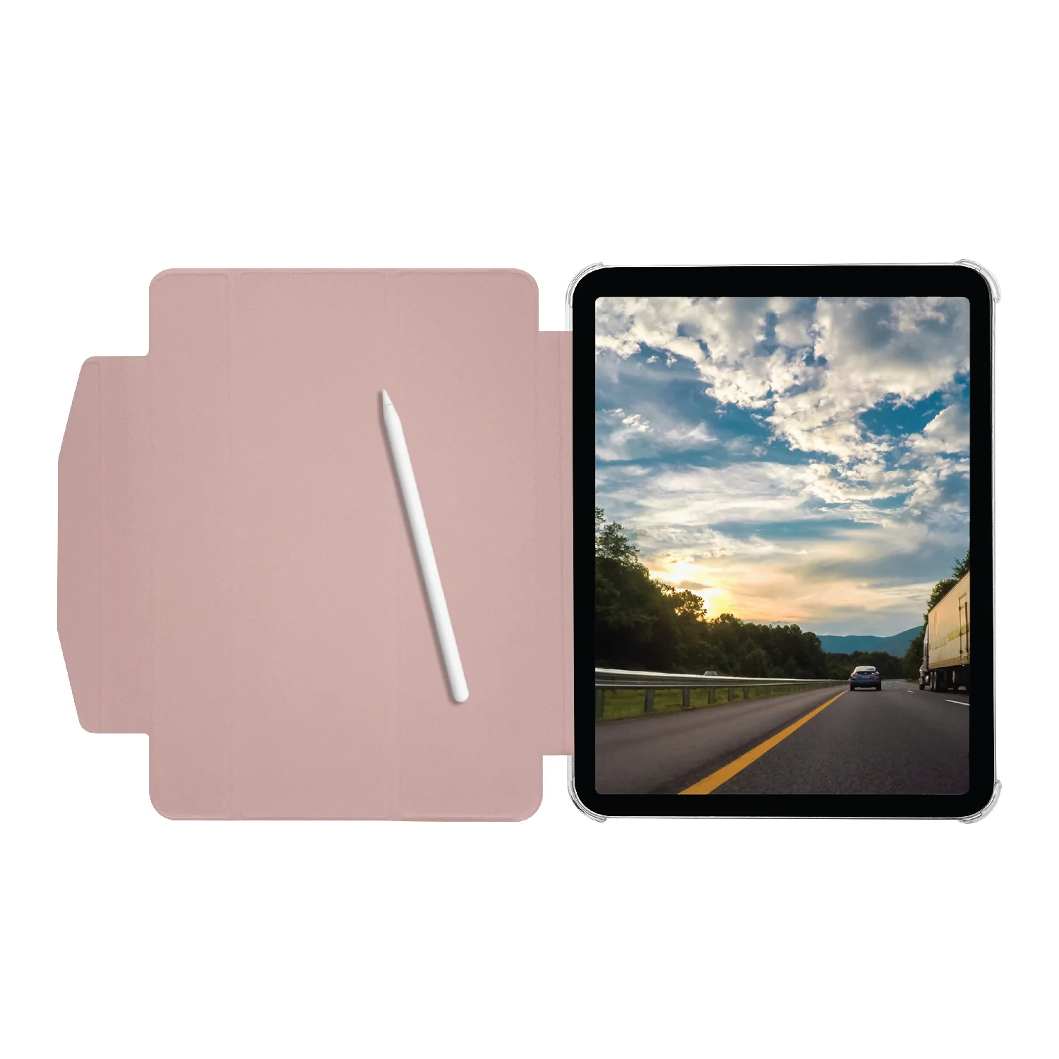 Funda-libro con soporte para iPad Pro 12,9" 2022 rosa | Macally - Image 9