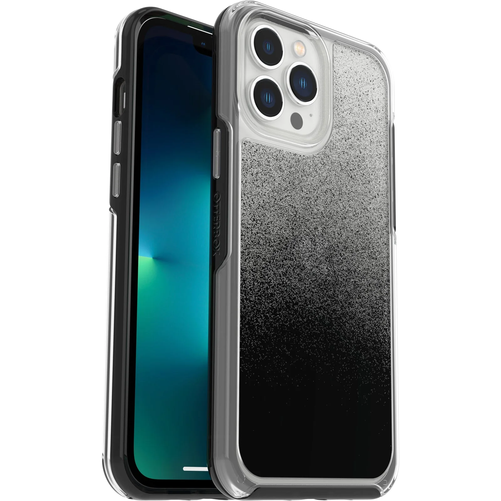 Funda Symmetry iPhone 13/12 Pro Max Purpurina en negro | Otterbox