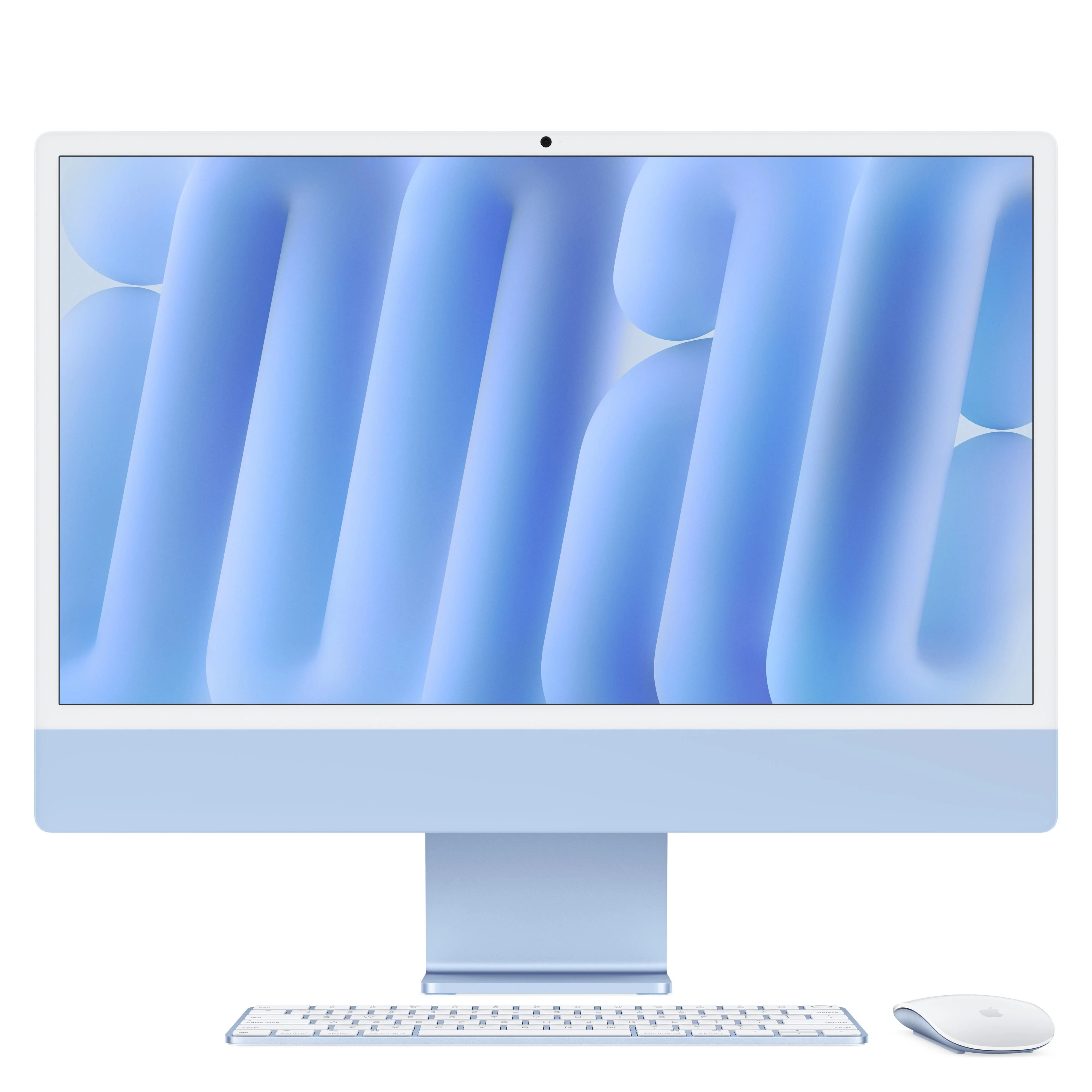 iMac con pantalla Retina 4,5K de 24 pulgadas: Chip M4 de Apple con CPU de 8 núcleos y GPU de 8 núcleos, 16 GB RAM, 1 TB SSD, Vidrio estándar, Gigabit Ethernet, Magic Keyboard con Touch ID y teclado numérico - Azul