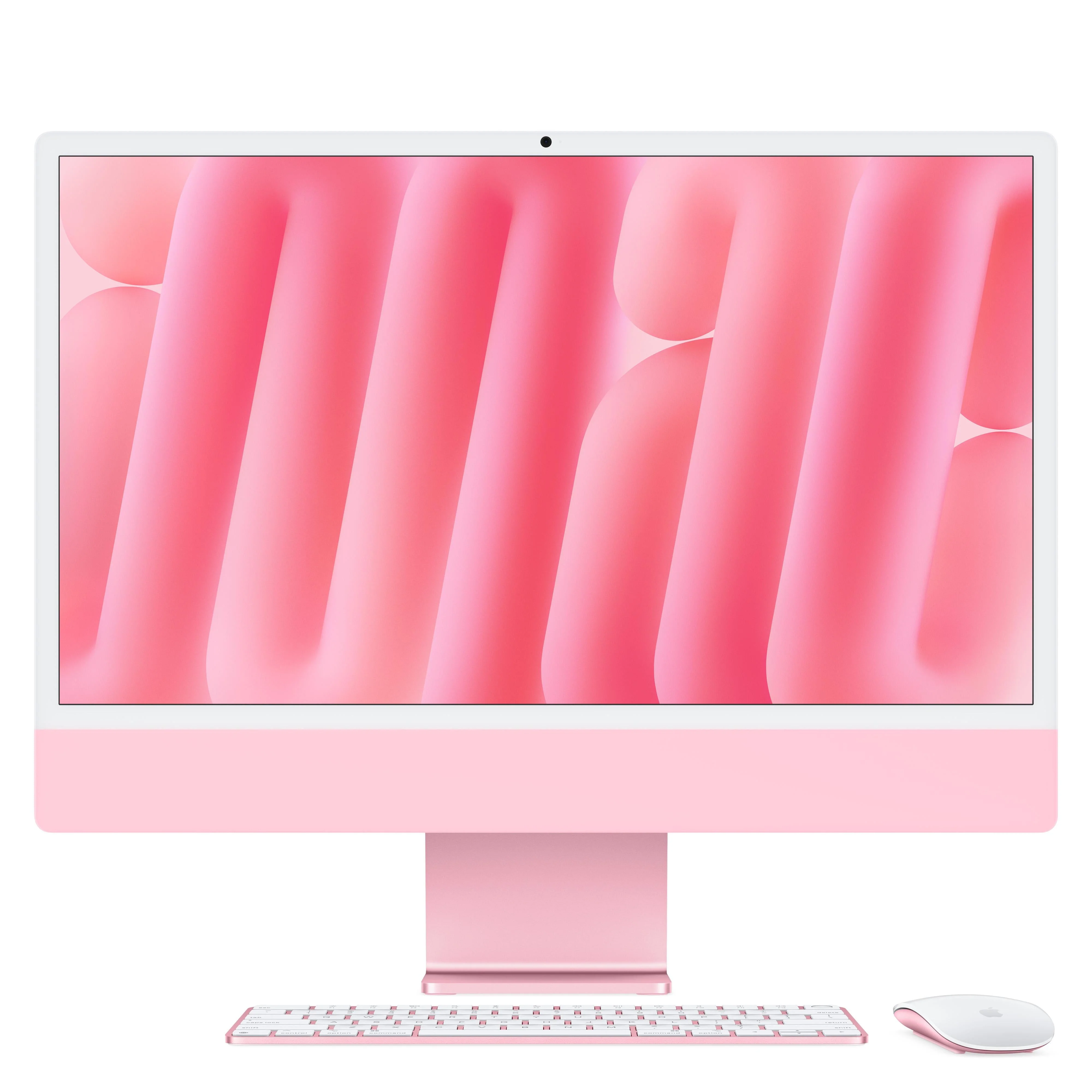 iMac con pantalla Retina 4,5K de 24 pulgadas: Chip M4 de Apple con CPU de 8 núcleos y GPU de 8 núcleos, 24 GB RAM, 1 TB SSD, Vidrio estándar, Sin Ethernet, Magic Keyboard con Touch ID y teclado numérico - Rosa