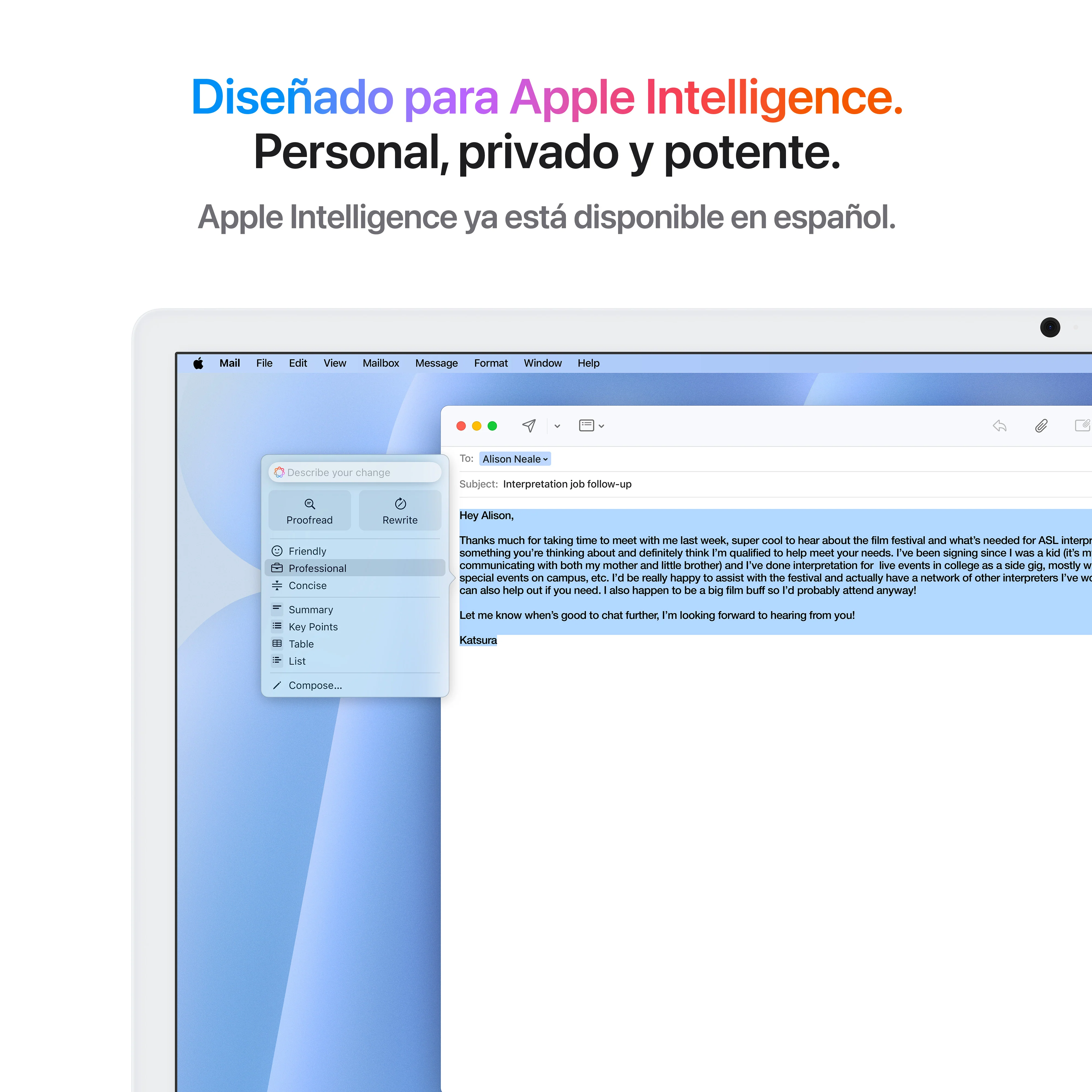iMac con pantalla Retina 4,5K de 24 pulgadas: Chip M4 de Apple con CPU de 10 núcleos y GPU de 10 núcleos, 16 GB RAM, 1 TB SSD, Vidrio nanotexturizado, Gigabit Ethernet, Magic Keyboard con Touch ID y teclado numérico - Azul - Image 5