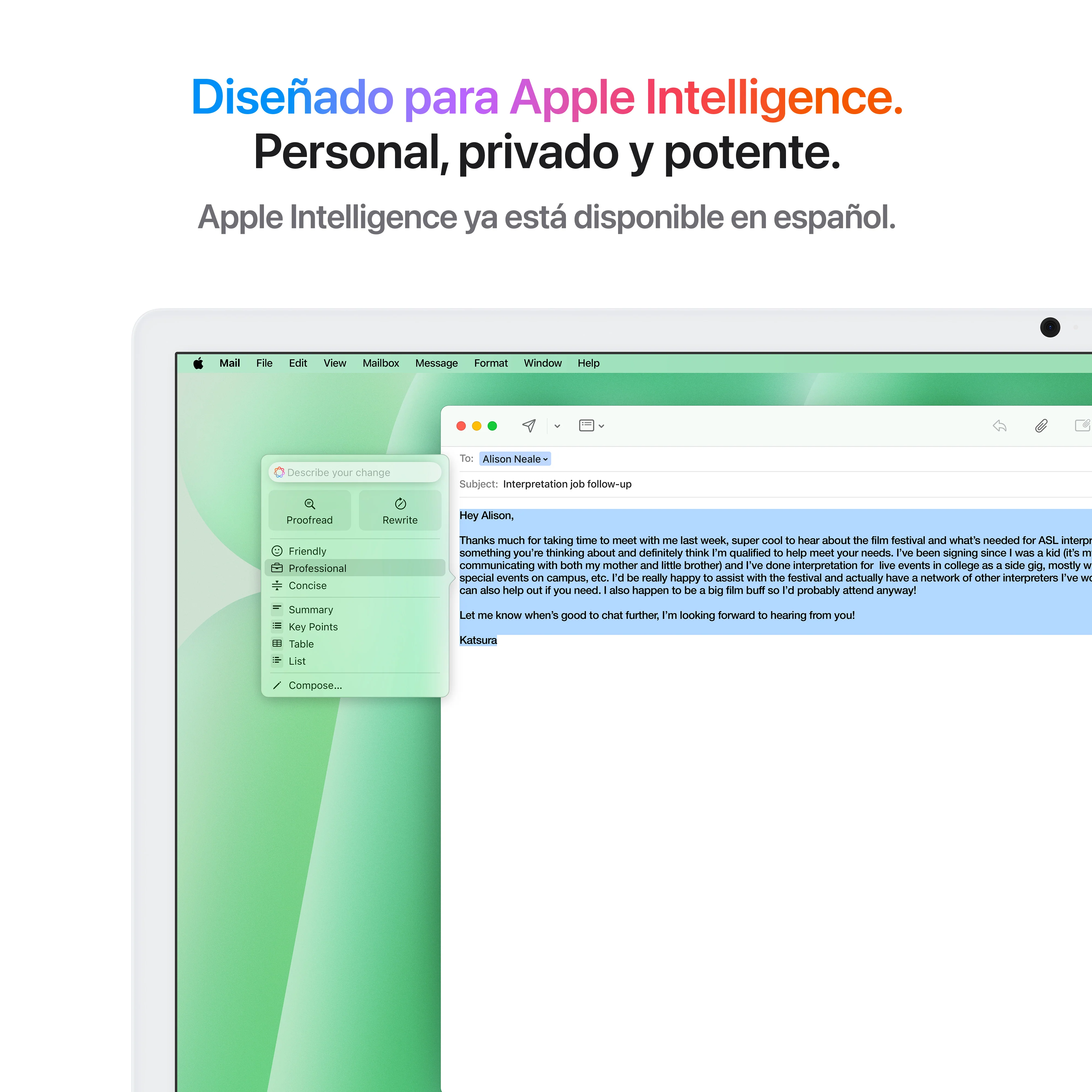 iMac con pantalla Retina 4,5K de 24 pulgadas: Chip M4 de Apple con CPU de 10 nĂșcleos y GPU de 10 nĂșcleos, 24 GB RAM, 1 TB SSD, Vidrio nanotexturizado, Gigabit Ethernet, Magic Keyboard con Touch ID - Verde - Image 5