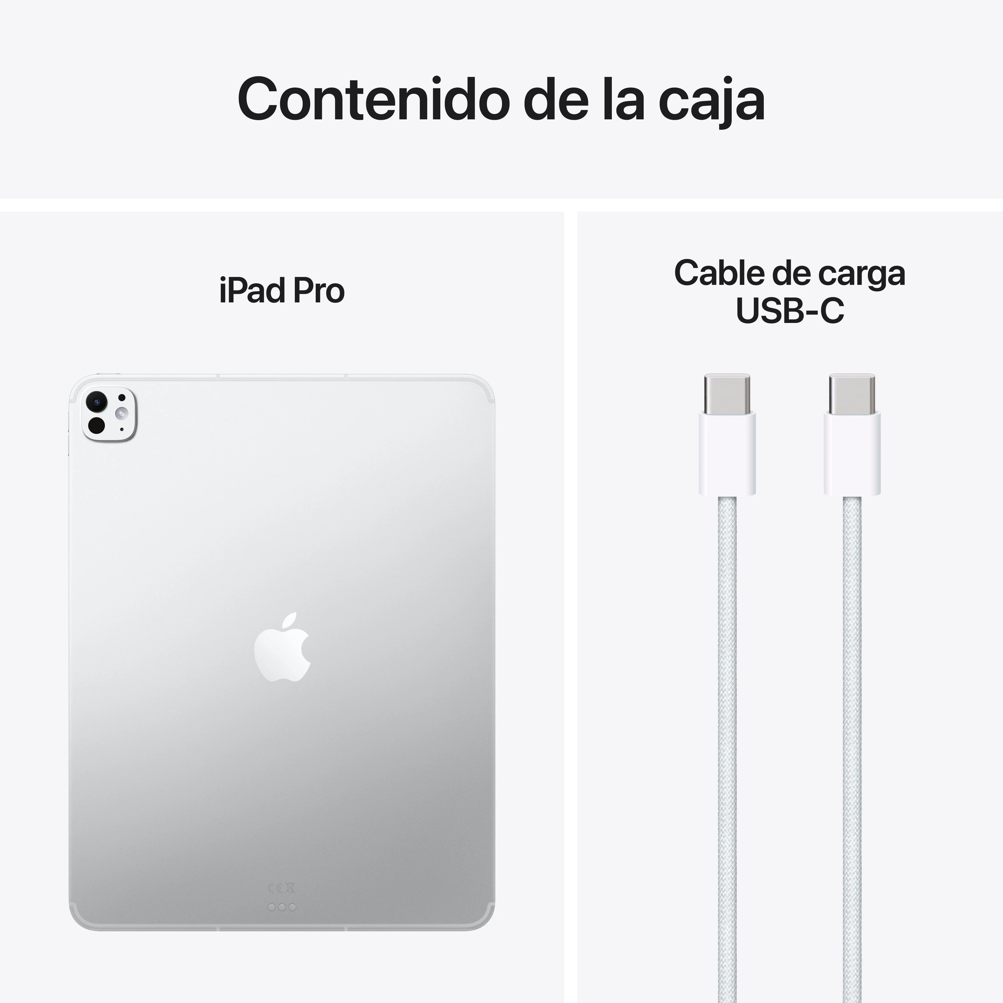 iPad Pro de 13 pulgadas Wi-Fi + Cellular 2 TB Vidrio estándar - Plata (M5) - Image 9