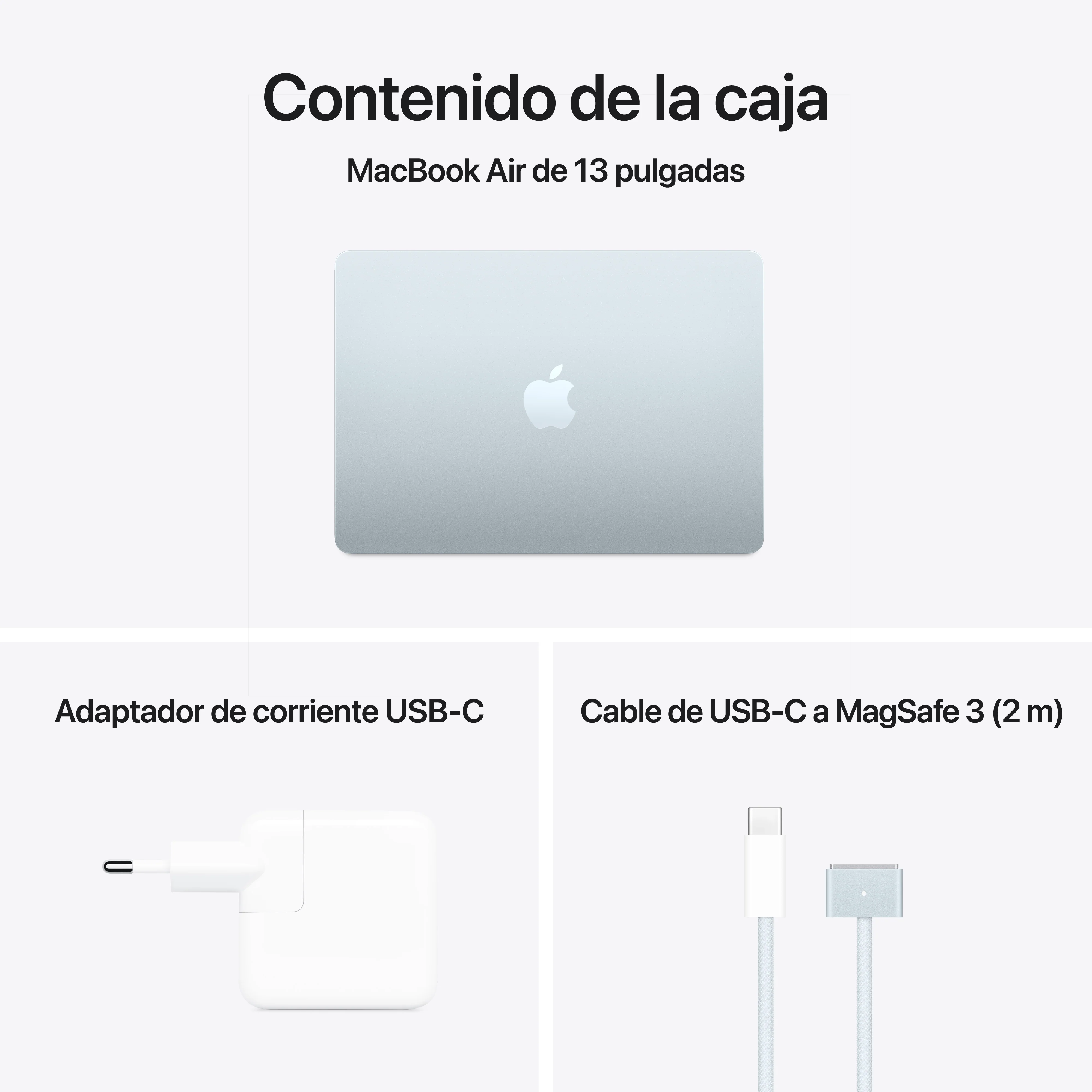 MacBook Air de 13 pulgadas M4: Chip M4 de Apple con CPU 10 núcleos y GPU 10 núcleos, 24 GB RAM, 512 GB SSD, Cargador 35W - Azul cielo - Image 11