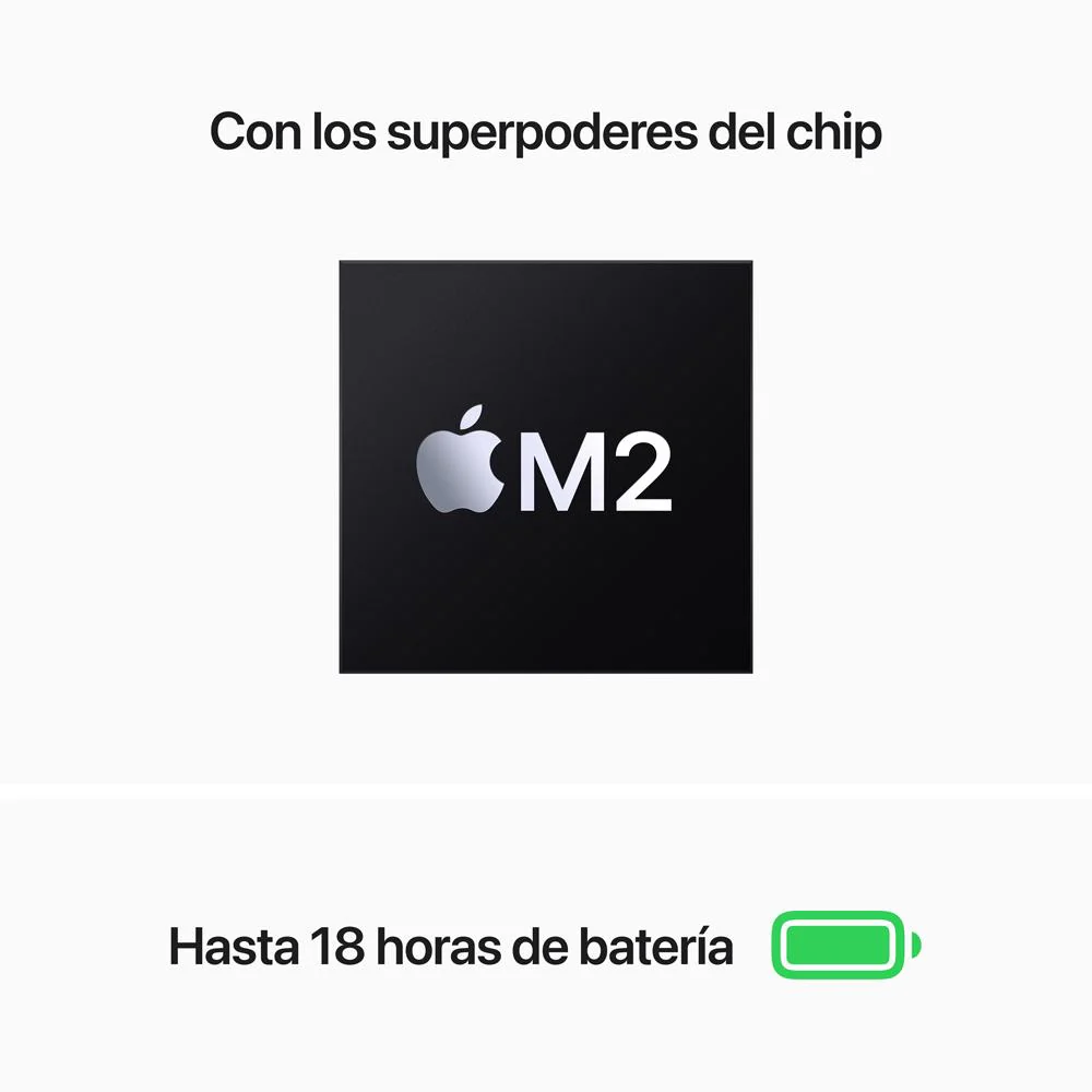 MacBook Air de 13 pulgadas: Chip M2 de Apple con CPU de 8 núcleos y GPU de 8 núcleos, 16 GB RAM, 256 GB SSD, Cargador 30W - Blanco estrella - Image 4
