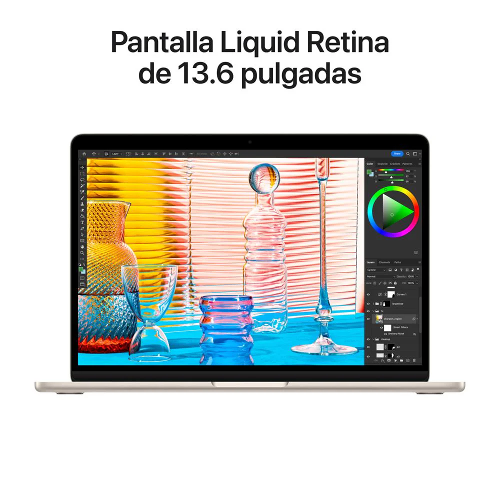 MacBook Air de 13 pulgadas: Chip M2 de Apple con CPU de 8 núcleos y GPU de 8 núcleos, 16 GB RAM, 256 GB SSD, Cargador 30W - Blanco estrella - Image 5