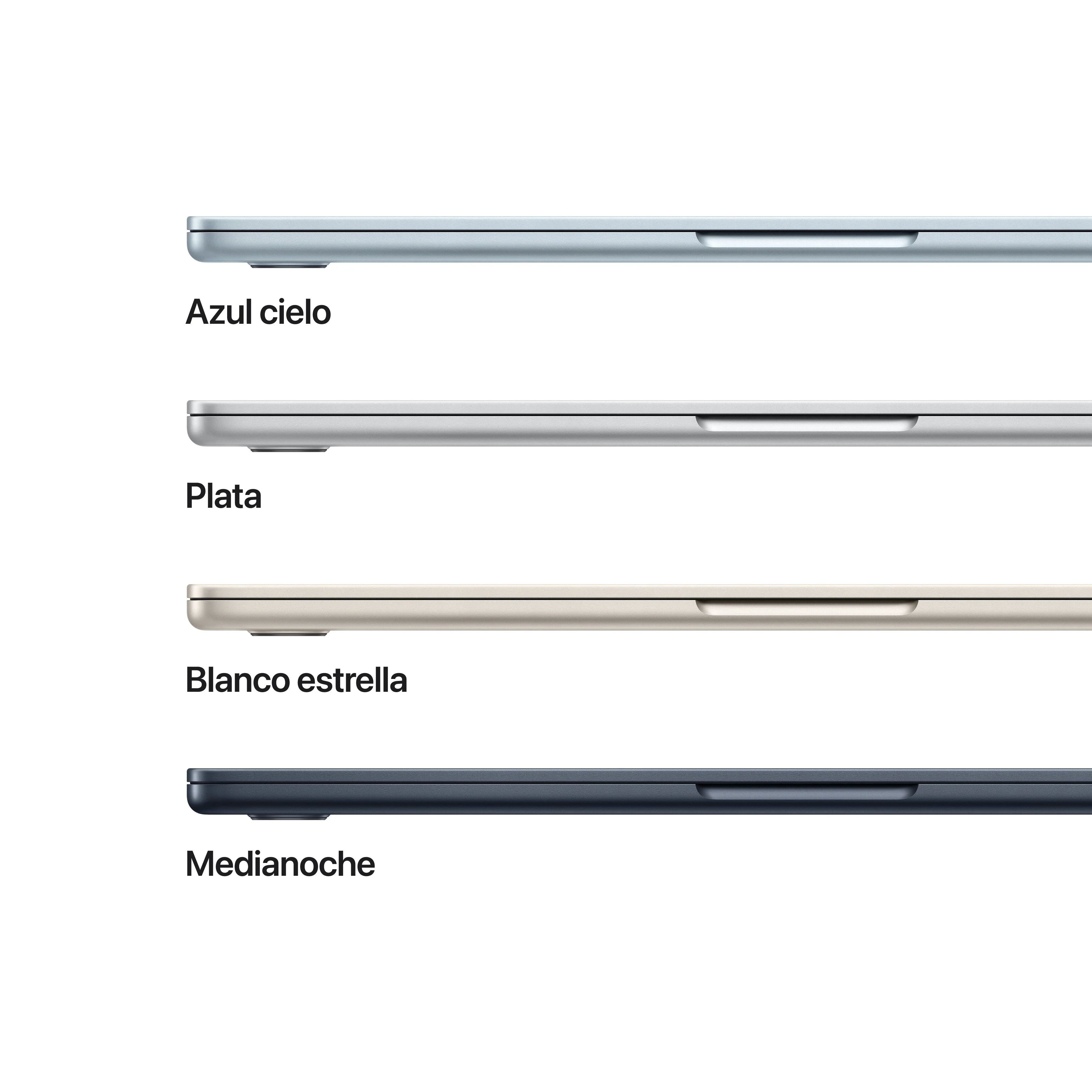 MacBook Air 13-pulgadas M5: Chip M5 de Apple CPU 10 núcleos y GPU 8 núcleos, 16 GB RAM, 512 GB SSD, Sin adaptador de corriente - Medianoche - Image 3